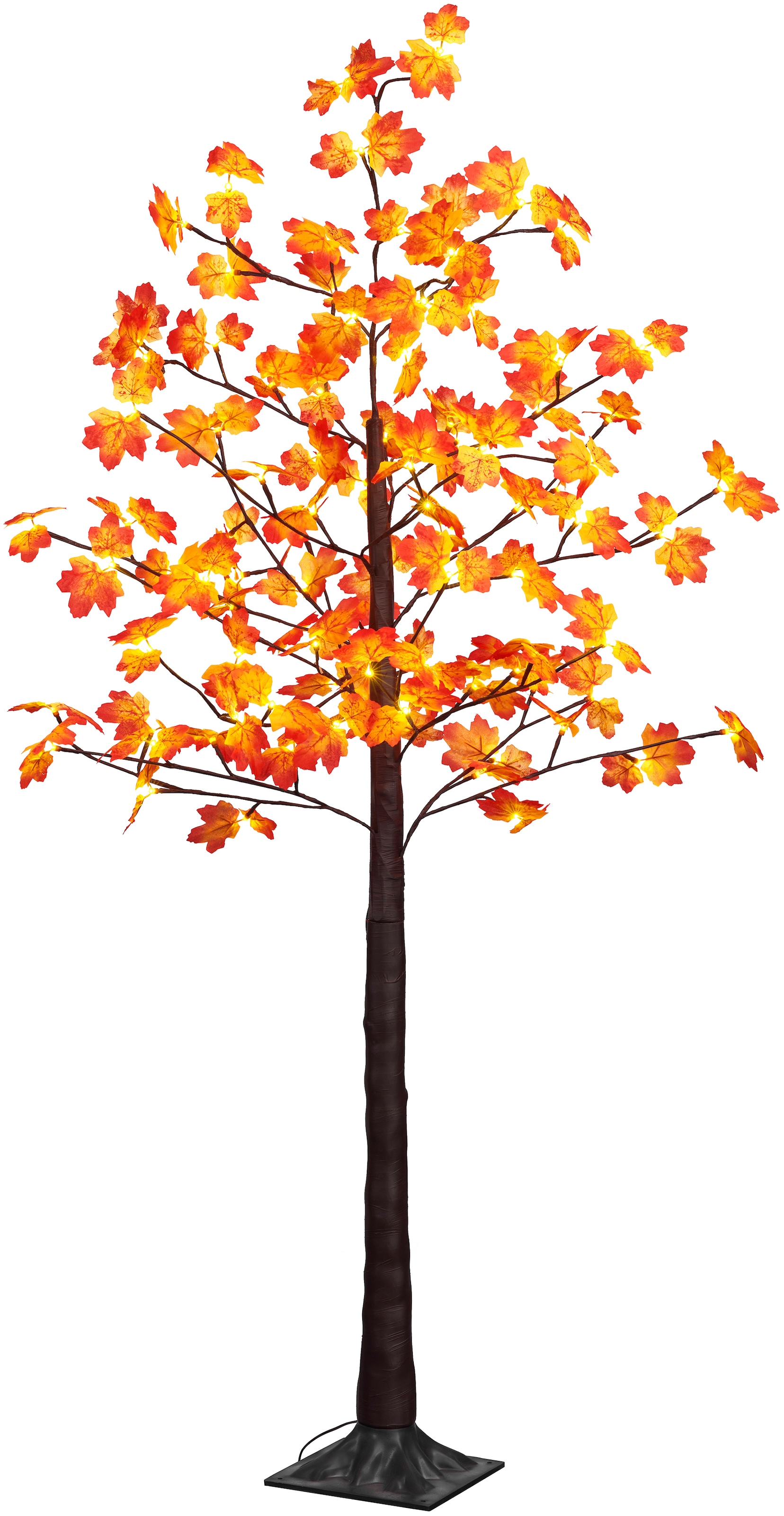 BONETTI LED Baum "Weihnachtsdeko", 96, H: 180cm, 1 Stk., beige, Leuchten, Beleuchteter Deko-Herbstbaum mit Ahornblättern