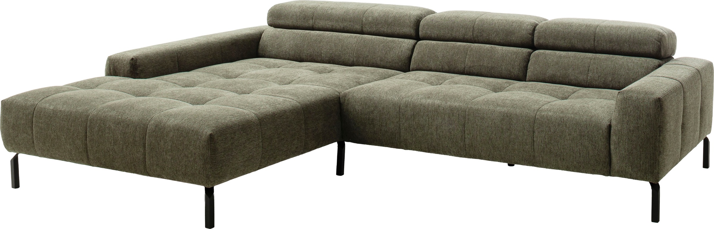 Home affaire Ecksofa »Claya Move, L-Form, Kopf- & Rückenverstellung, Breite 293 cm« Moderne Steppung, weicher Polsteraufbau & saugroboterfreundliche Höhe