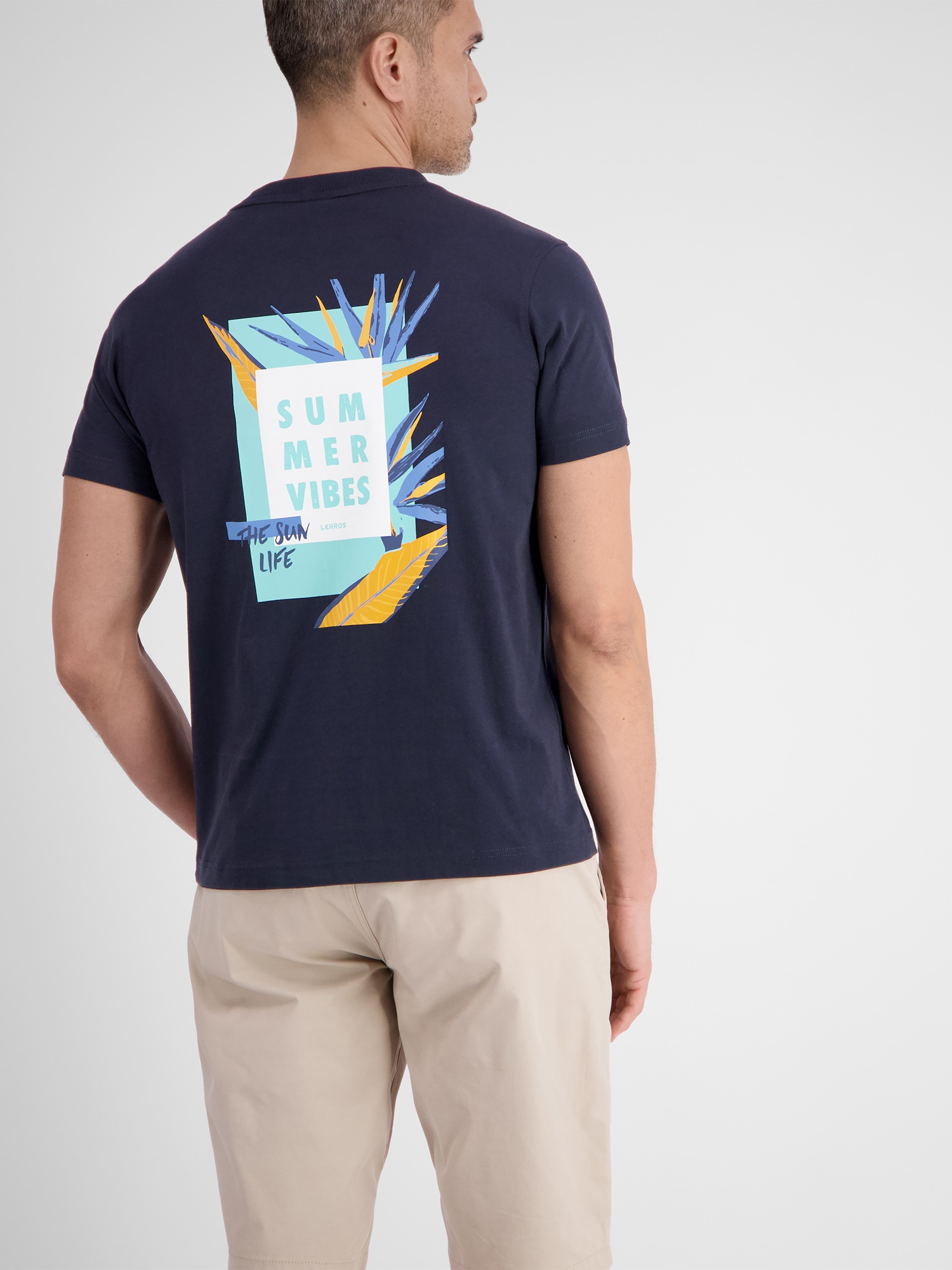 LERROS T-Shirt »T-Shirt mit Front- und Rückenprint«