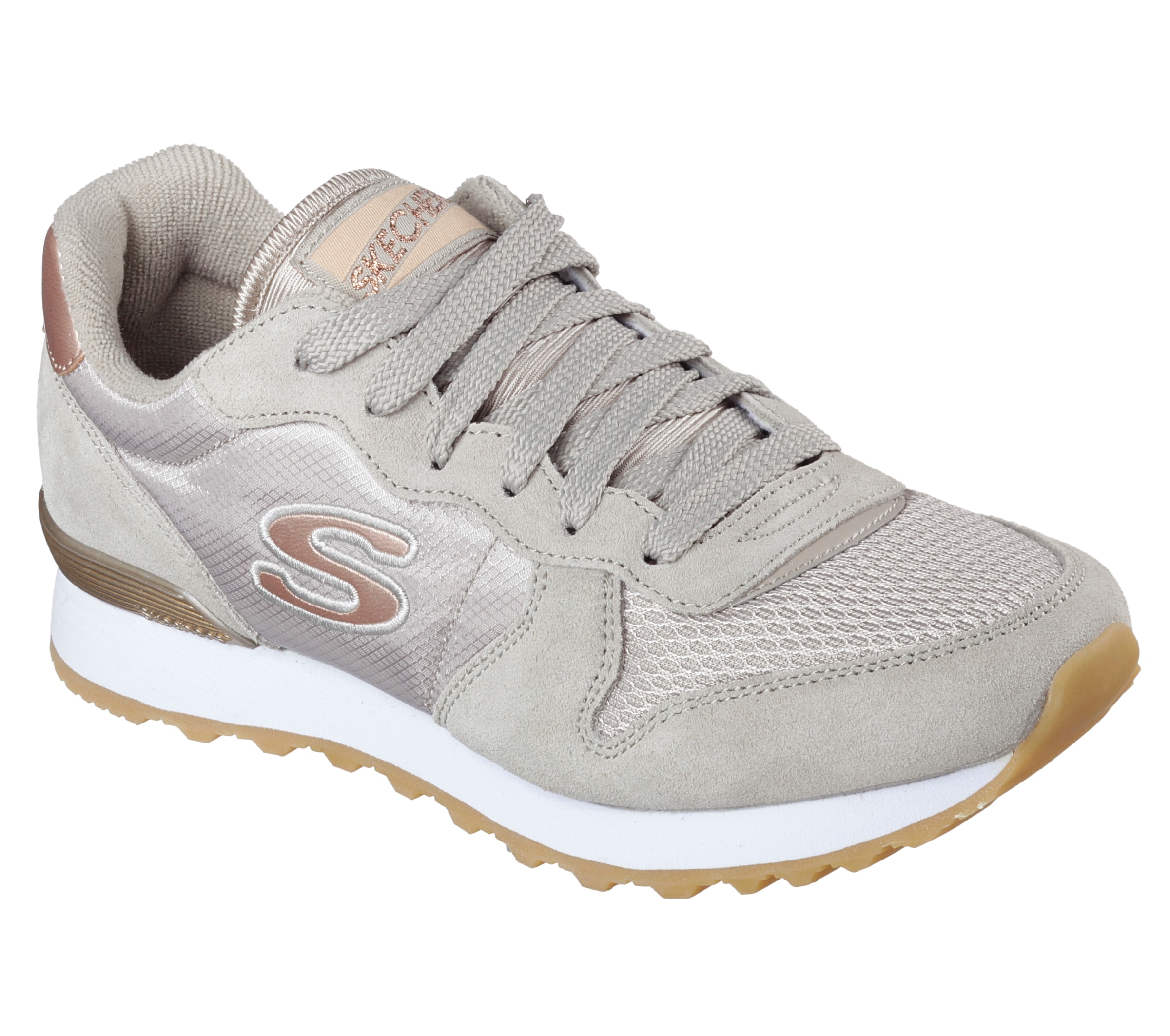 Skechers Sneaker »OG 85 - GOLDN GURL«, Freizeitschuh, Halbschuh, Schnürschuh mit Air-Cooled Memory Foam