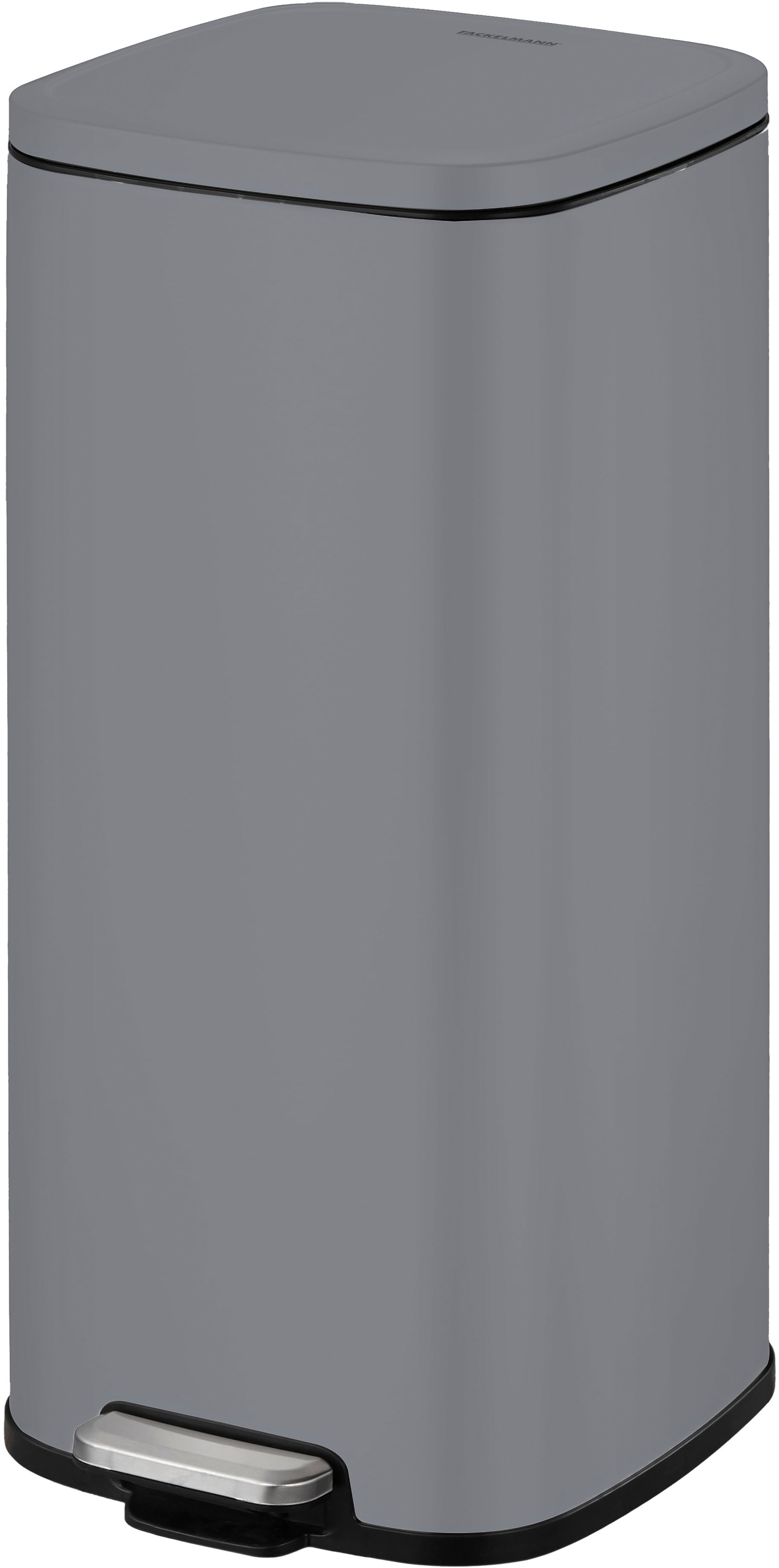 FACKELMANN Mülleimer "LONDON, Pedal-Abfalleimer 20L", B/H/T: 35cm x 43,5cm x 28,5cm, 20 lurban gray, Küche, Mülleimer, mit gedämpftem Deckel &