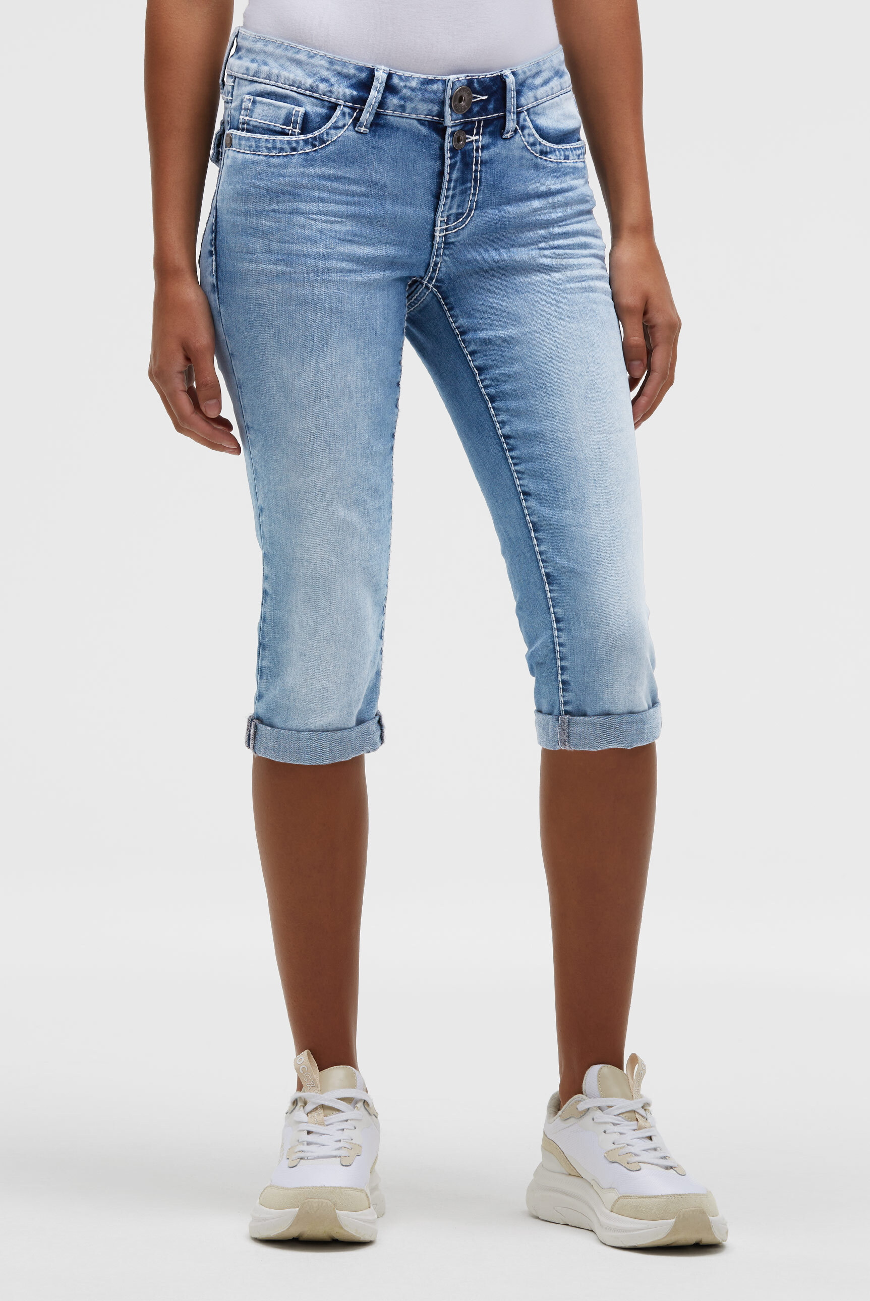 SOCCX Regular-fit-Jeans mit Turn-Up Saum