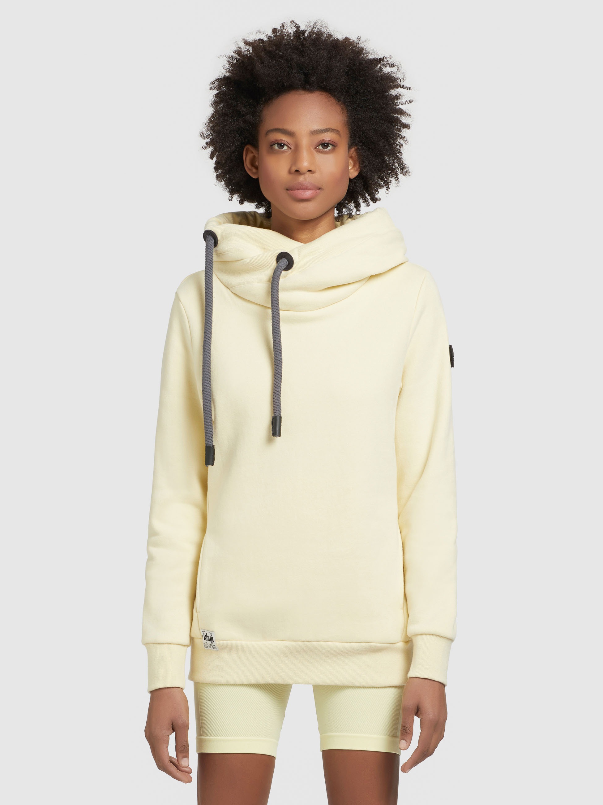 khujo Hoodie »KARIMA«, mit Kapuze in Wickeloptik und Kordelzug