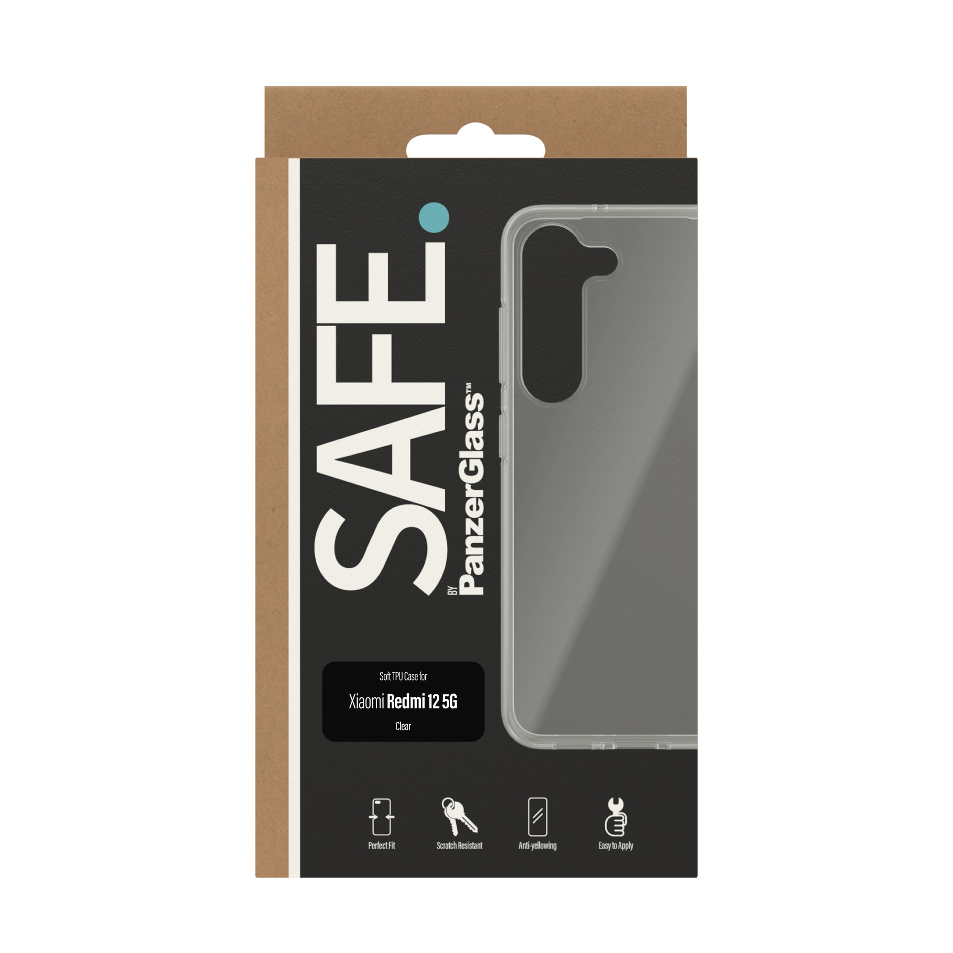SAFE by PanzerGlass Handyhülle »Soft TPU Case für Xiaomi Redmi 12 5G«, Smartphones, Backcover, Schutzhülle, Handyschutzhülle, Case, Schutzcase, stoßfest