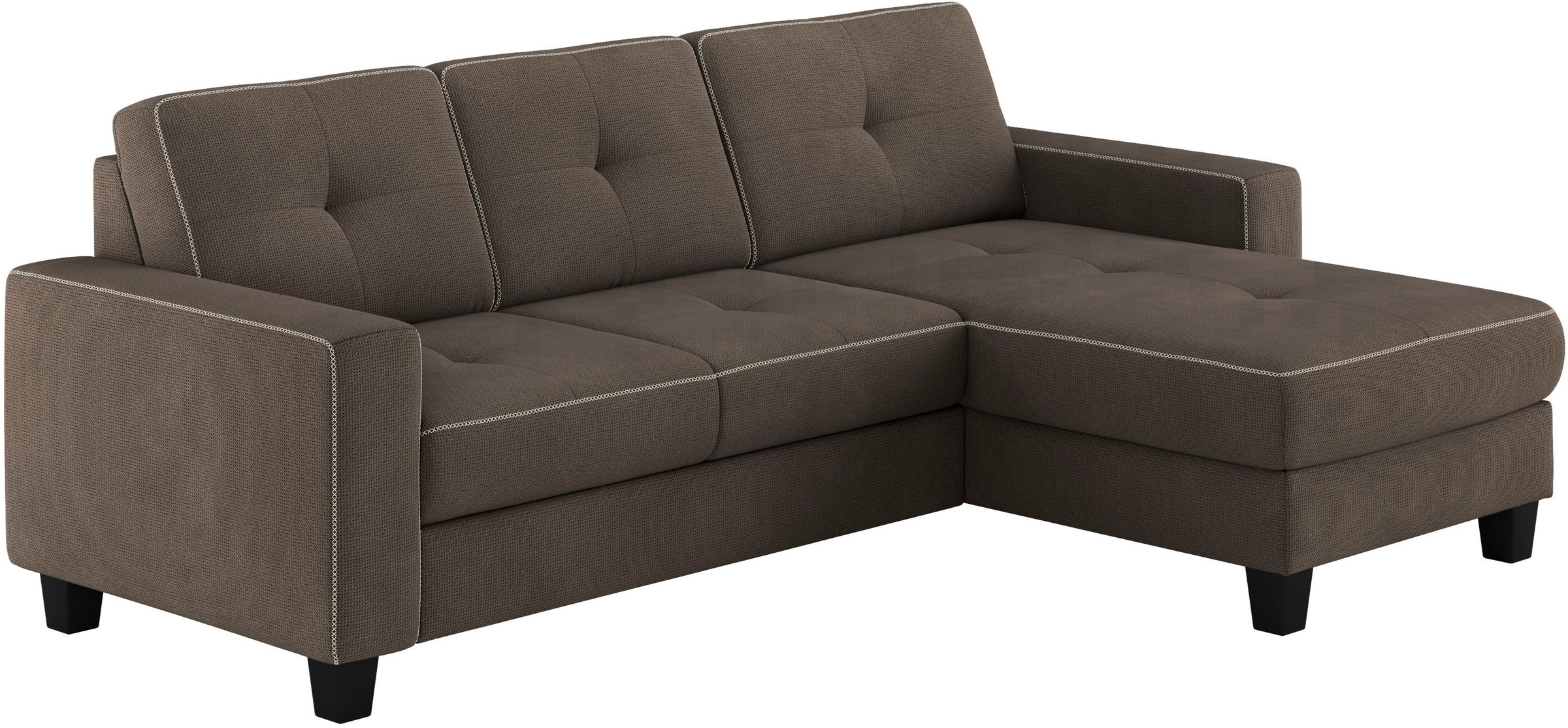 Places of Style Ecksofa »Varese«, wahlweise mit Bettfunktion und Bettkasten