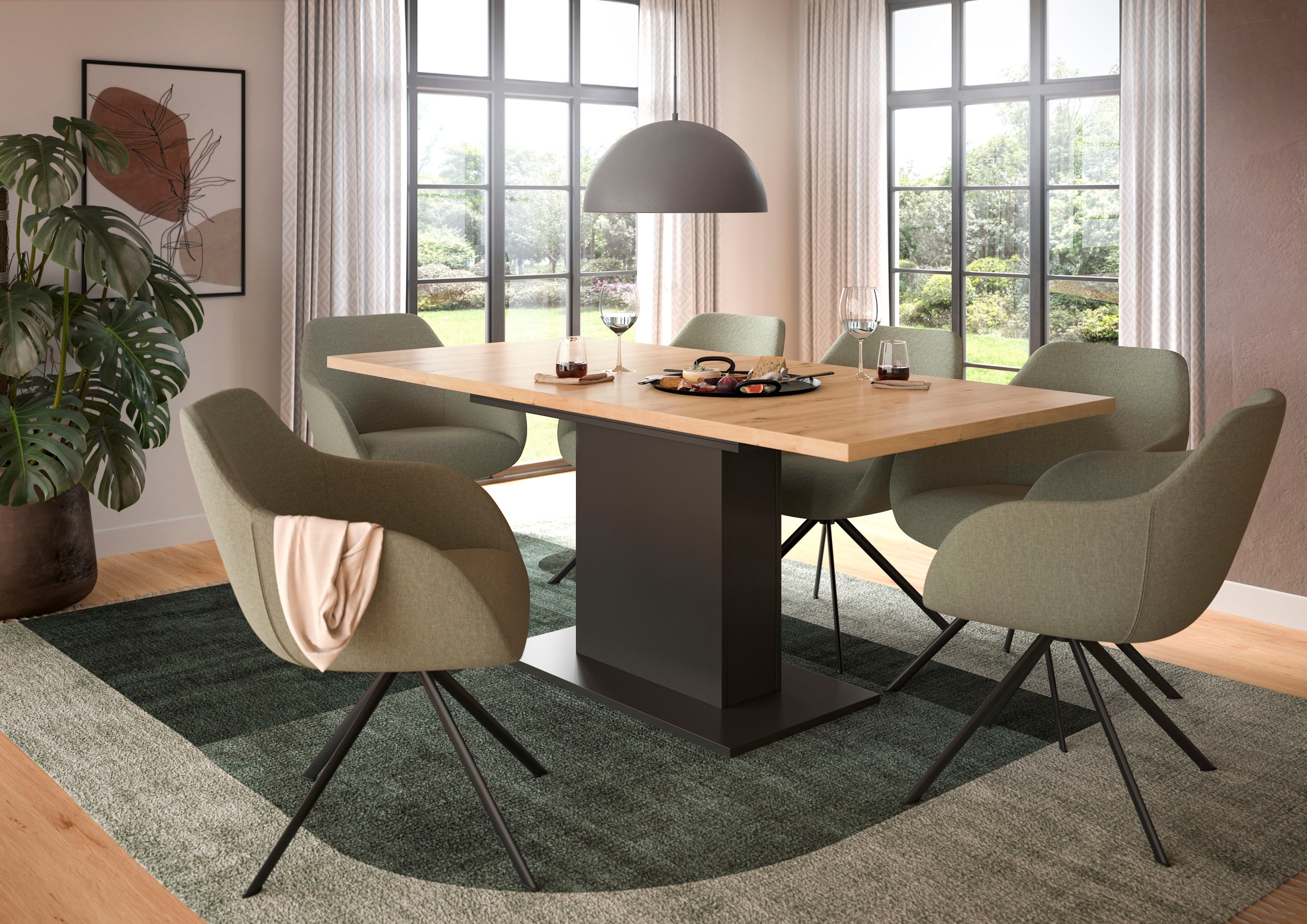 INOSIGN Esstisch "Motus, ausziehbar 150 -190 cm, inklusive 40 cm Einlegepla günstig online kaufen