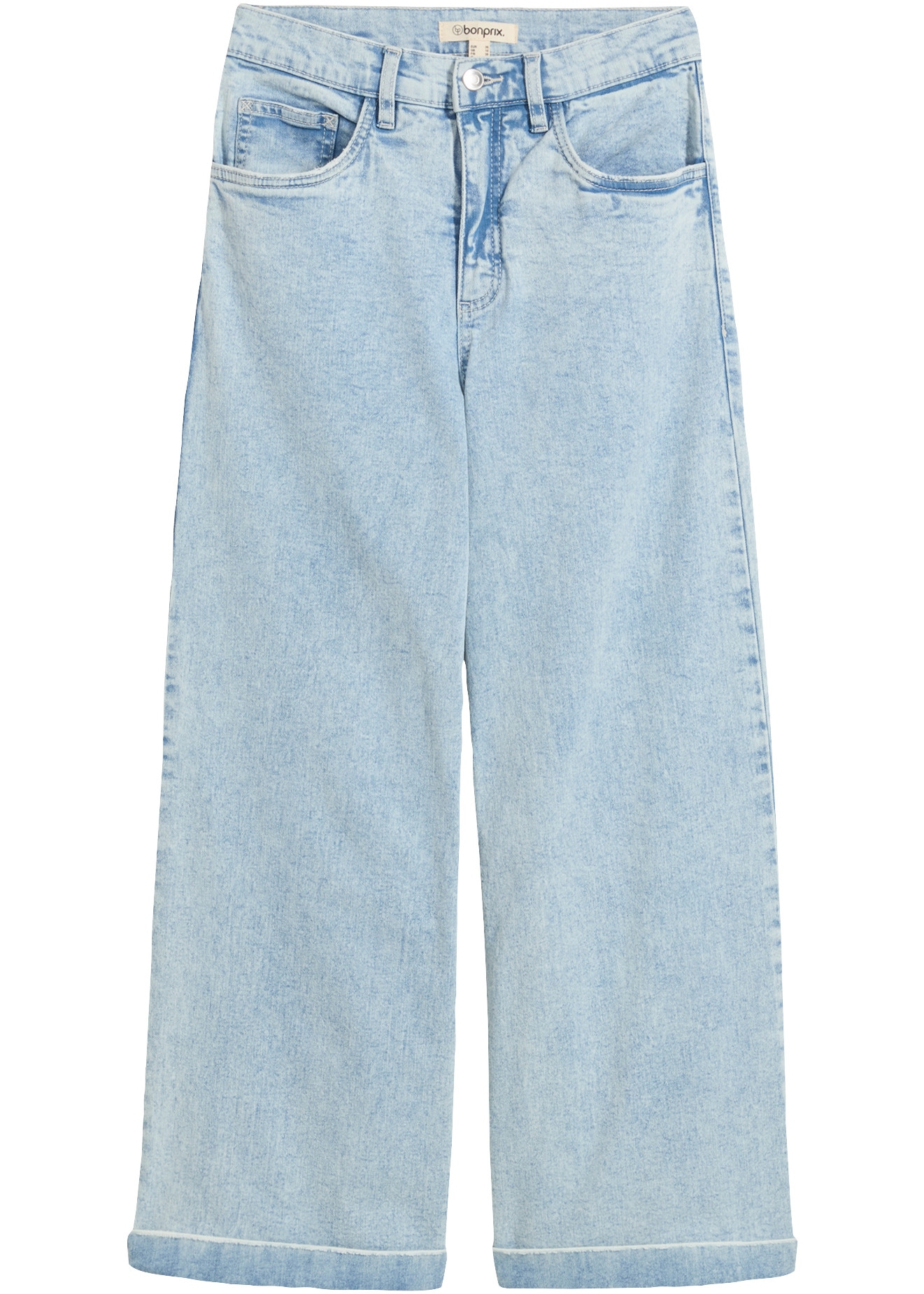 bonprix 7/8-Jeans verkürztes 7/8-Design, weites Bein, Loose Fit, mit Elasthan-Anteil