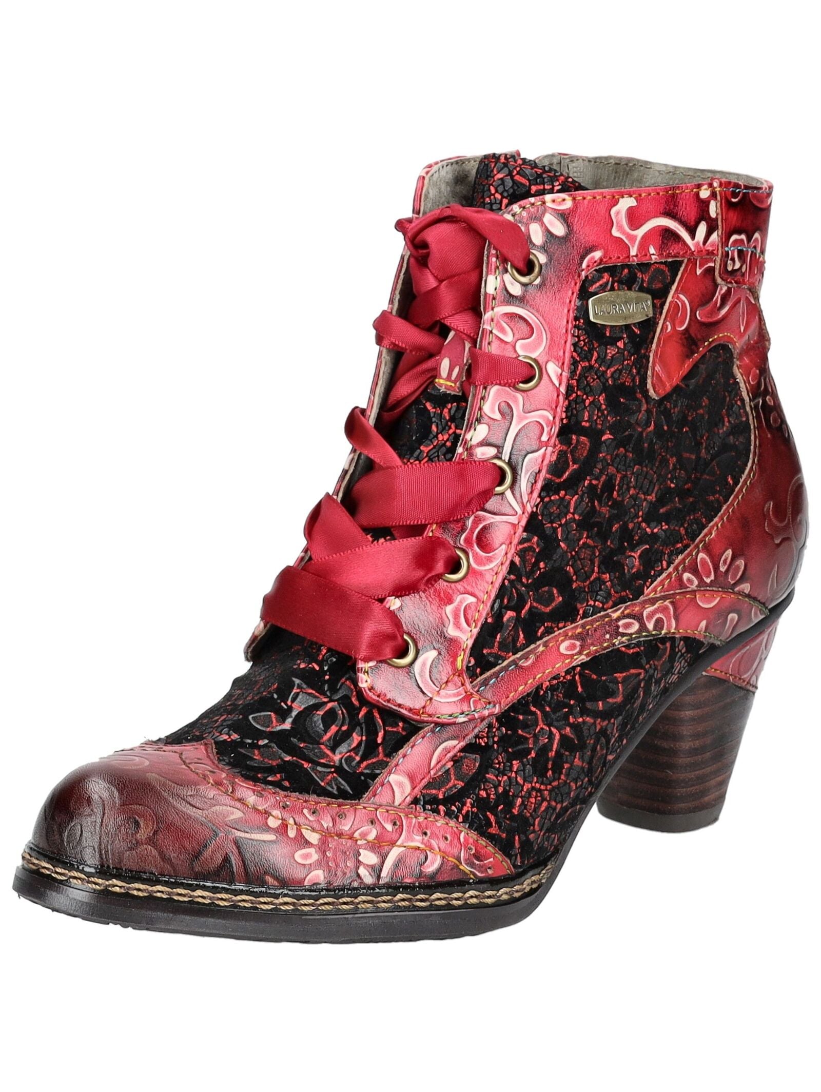 LAURA VITA Schnürstiefelette "LAURA VITA Stiefelette Leder/Textil" günstig online kaufen