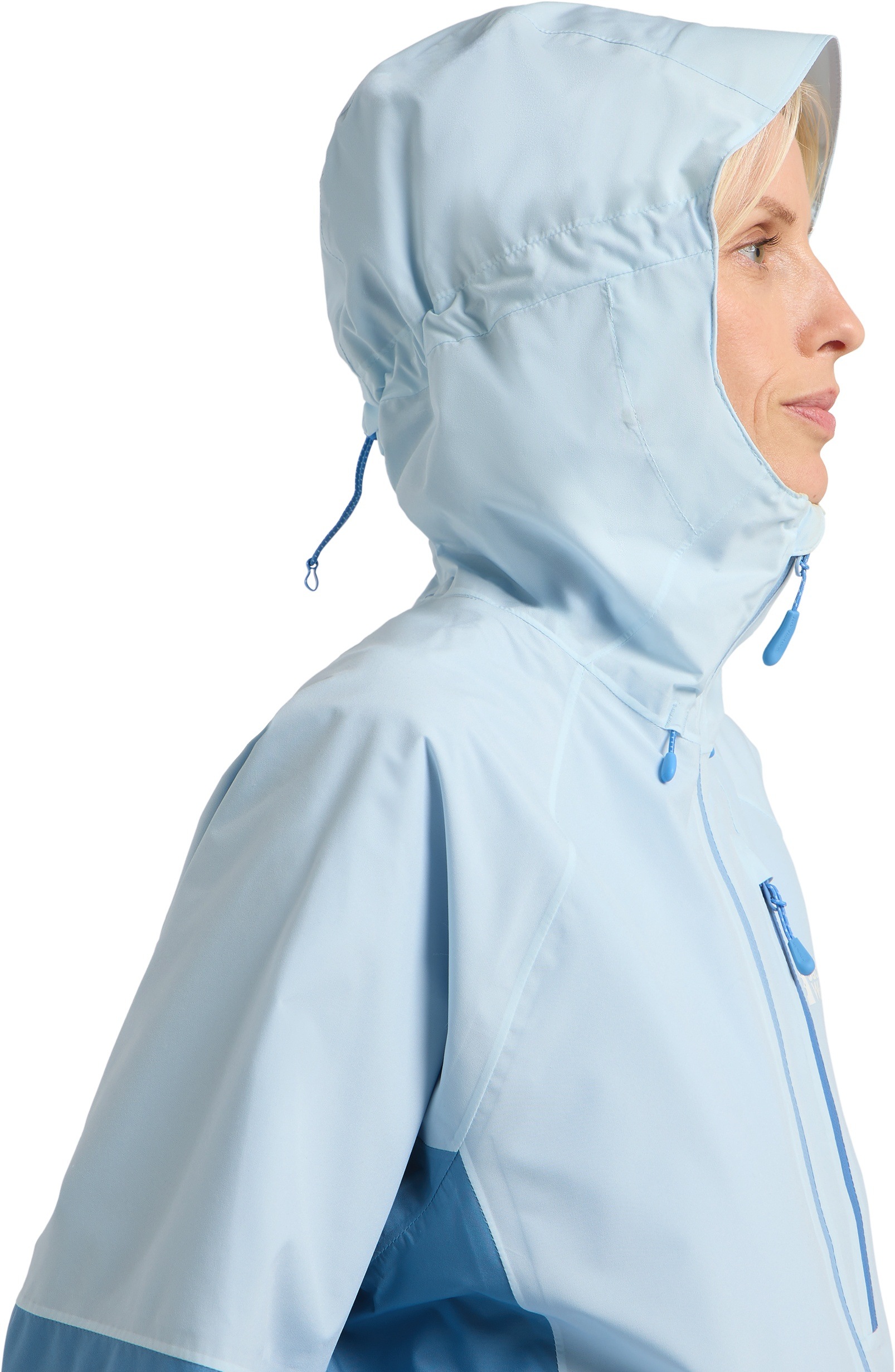 Funktionsjacke JACK WOLFSKIN "EAGLE PEAK 2L JKT W", Damen, Gr. XXL (48), blau (ice, blau), Obermaterial: 100% Polyester. Futter: 100% Polyester, Jacken Funktionsjacke 4