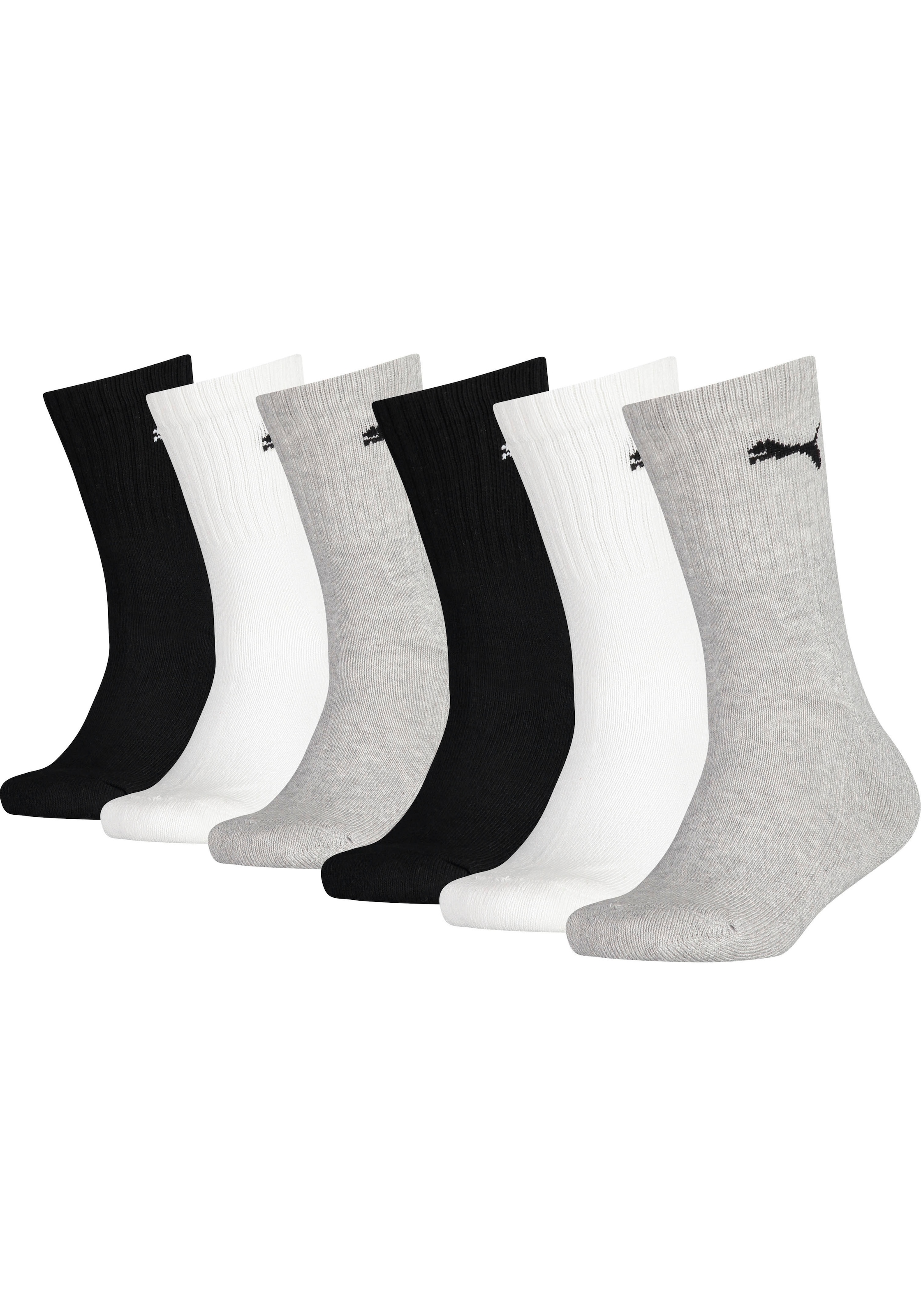 Socken »JUNIOR CREW SOCK 6P ECOM«, (6 Paar), gepolsterte Sohle für zusätzlichen Komfort