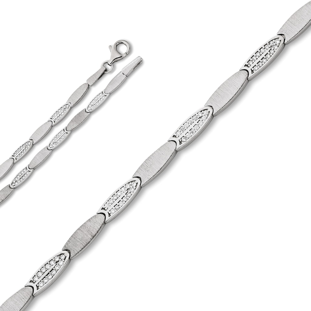 ONE ELEMENT Silberkette »Zirkonia Halskette aus 925 Silber Ø« Damen Silber Schmuck