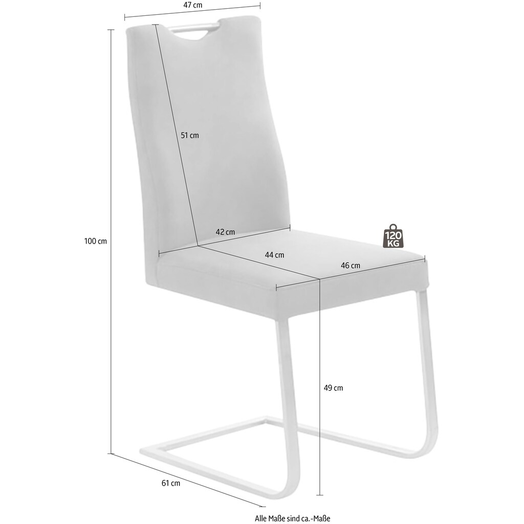 K+W Komfort & Wohnen Freischwinger »6194«, Leder Longlife BRONCO