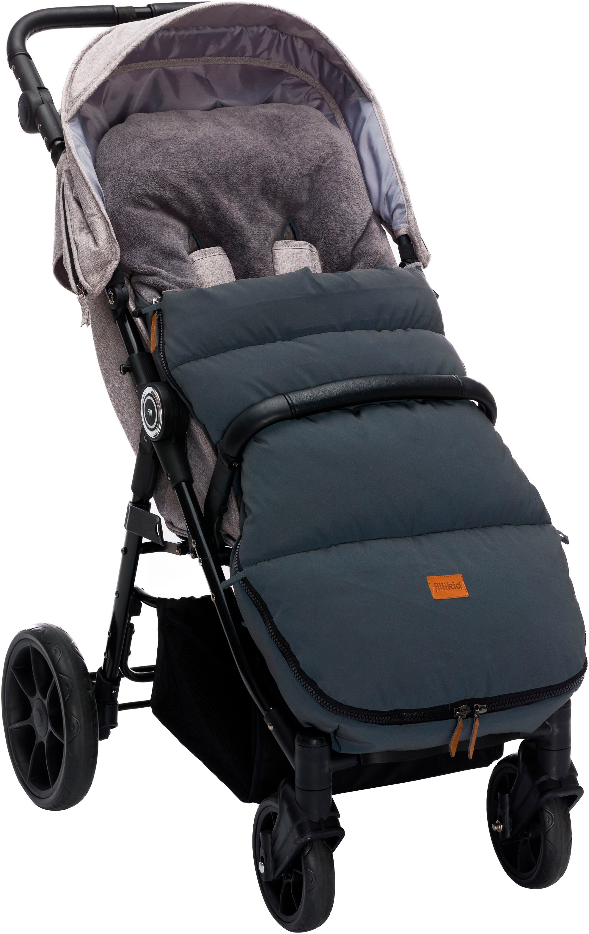 Fillikid Fußsack »Kinley Reflect Winterfußsack, schwarz«, aus stark reflektierendem Außenmaterial