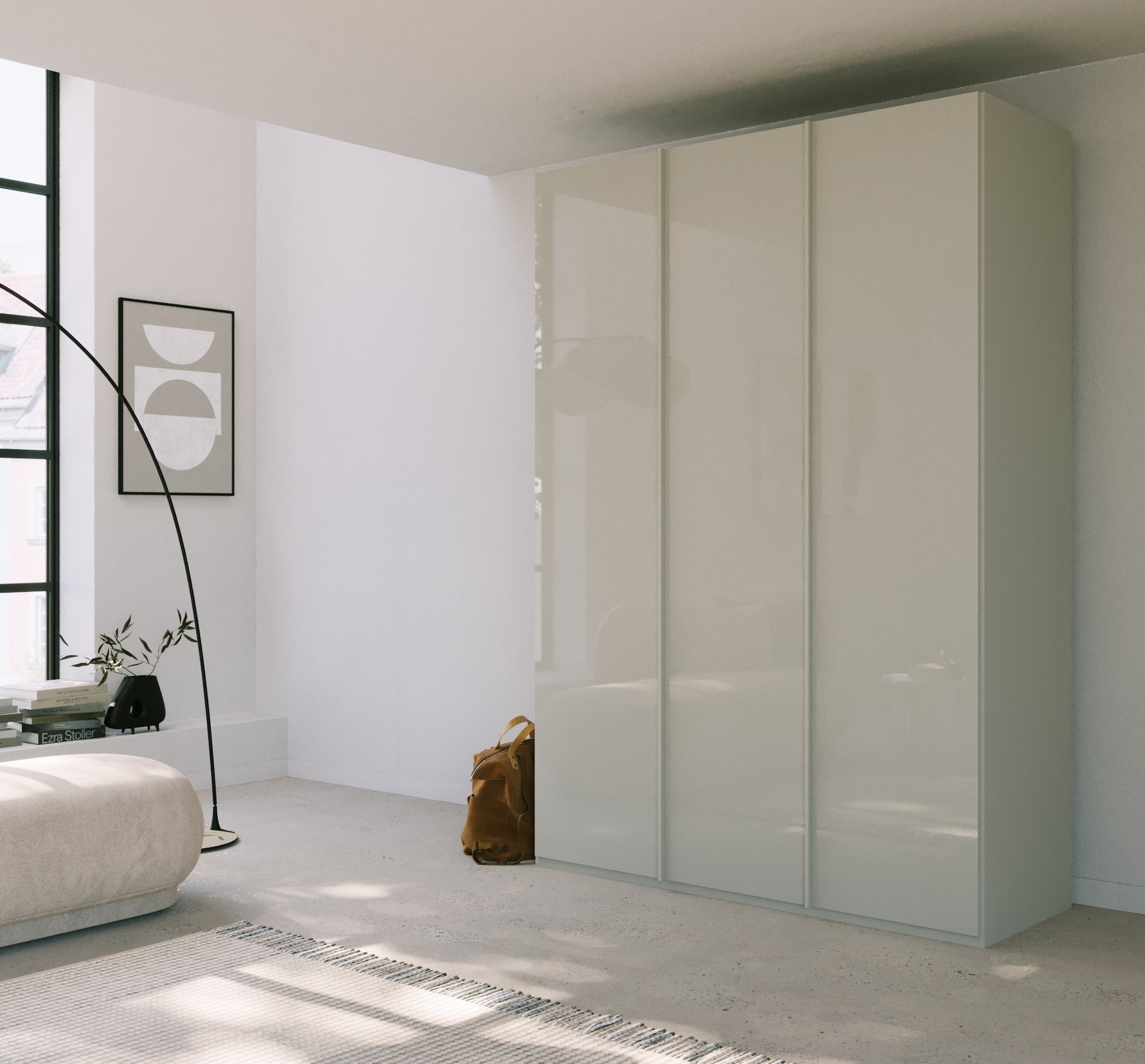 rauch Drehtürenschrank »Skat Meridian«, Glasfront, inkl. Innenspiegel und 4 Innenschubladen