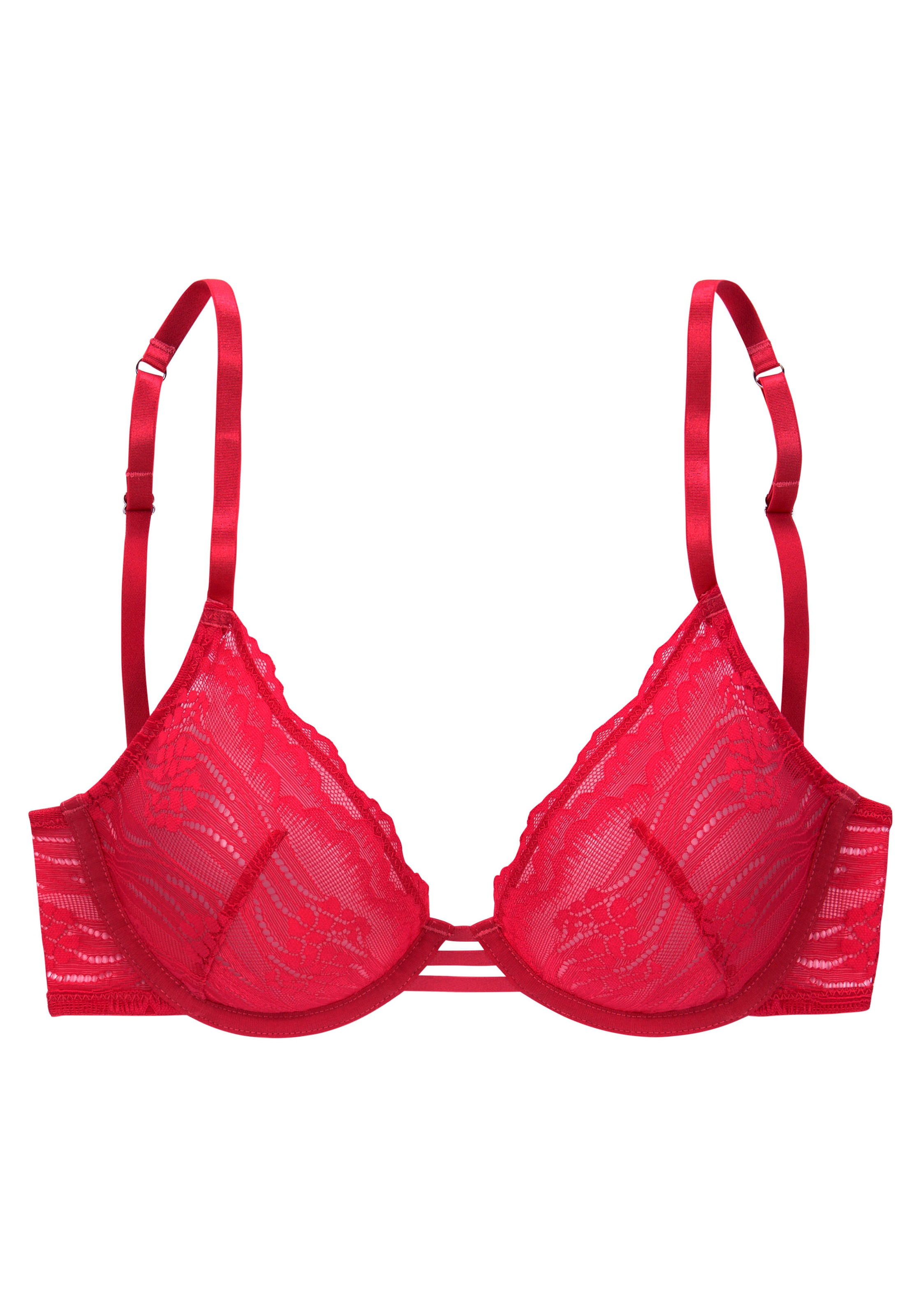 s.Oliver Bügel-BH Alice mit feiner Spitze in blumiger Optik, Dessous günstig online kaufen