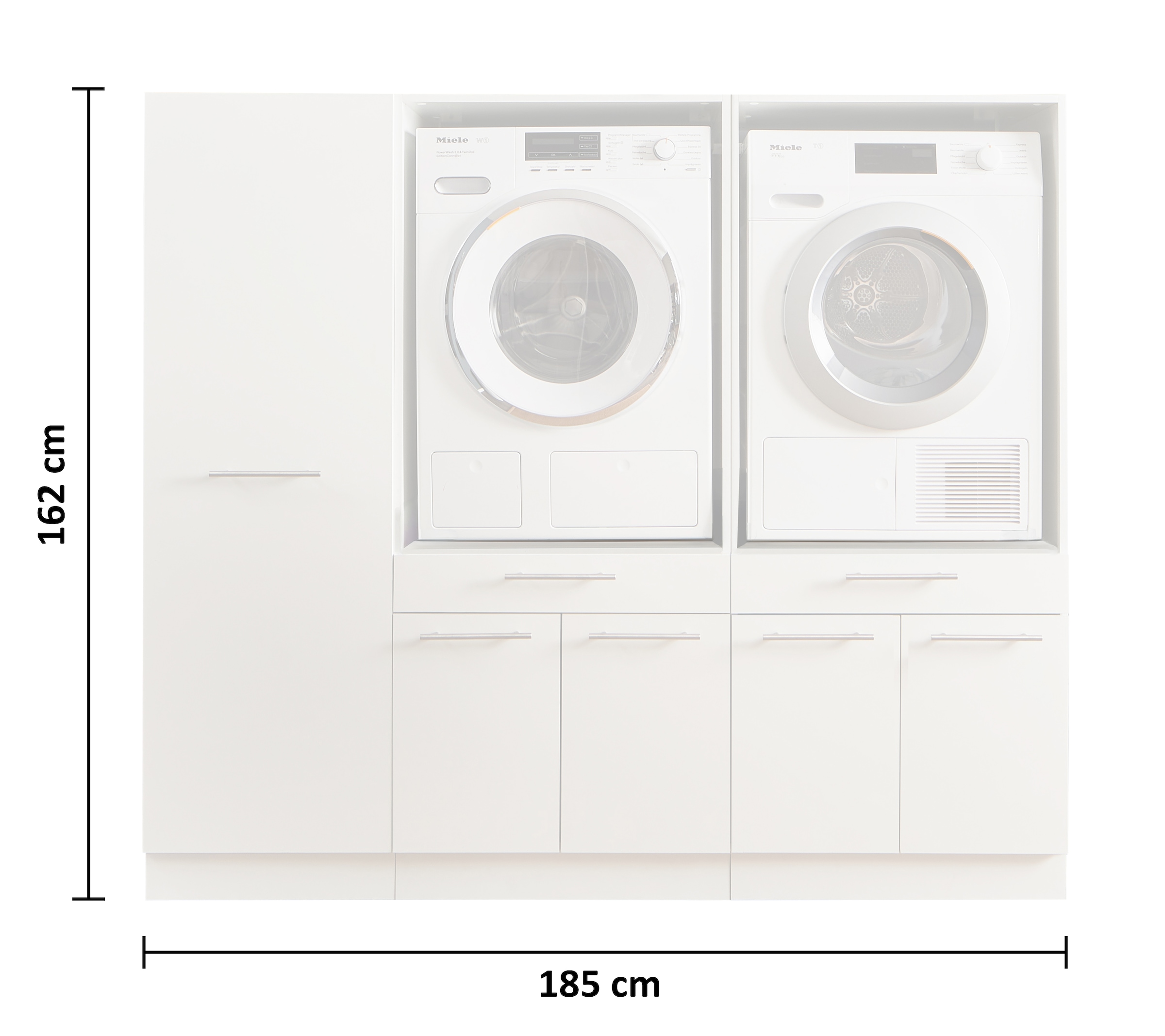 Laundreezy Mehrzweckschrank-Set »LAUNDREEZY LDSK12«, Breite 185 cm
