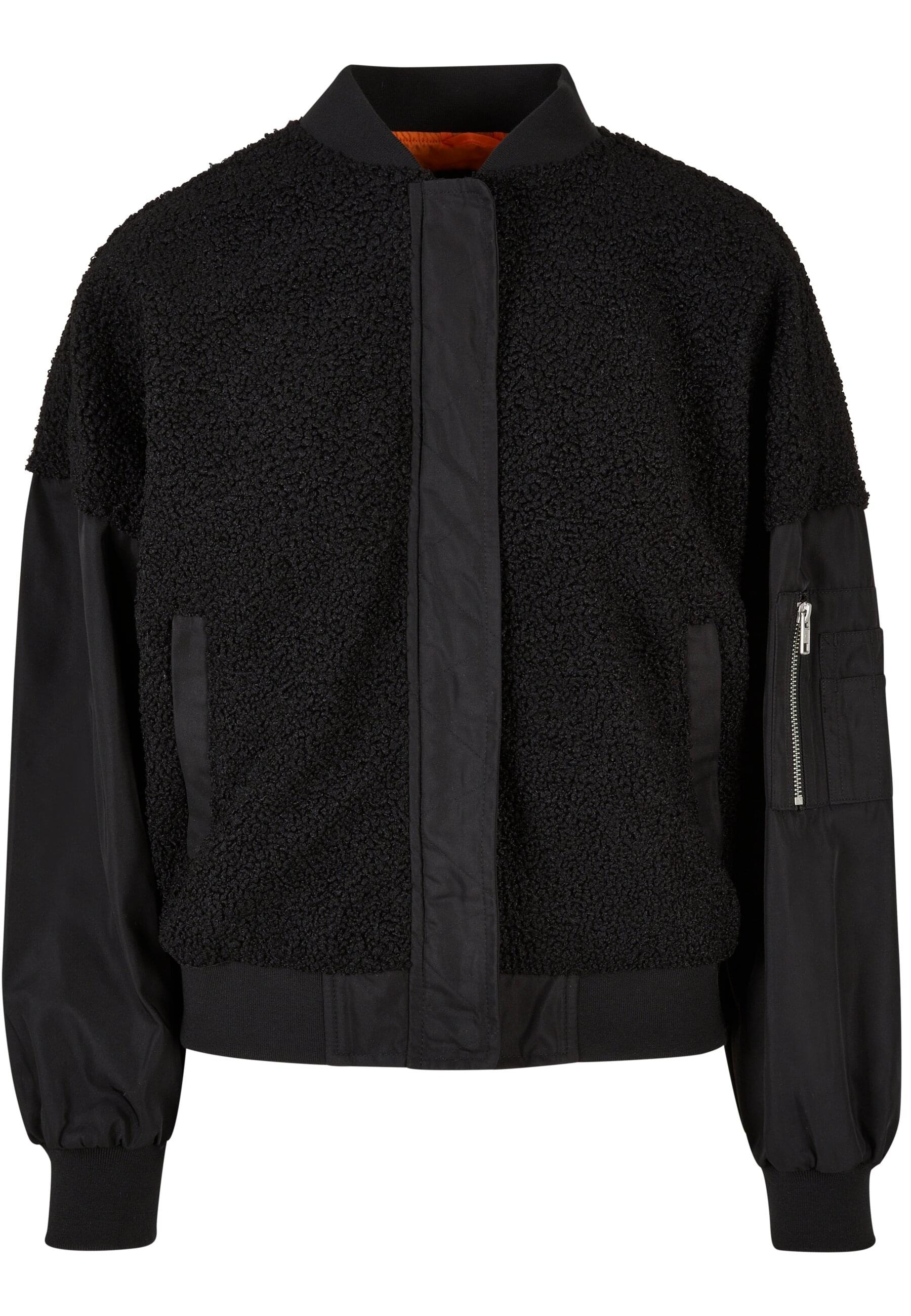 URBAN CLASSICS Bomberjacke "Urban Classics Damen Ladies Oversized Sherpa Mixed Bomber Jacket", (1 St.), ohne Kapuze