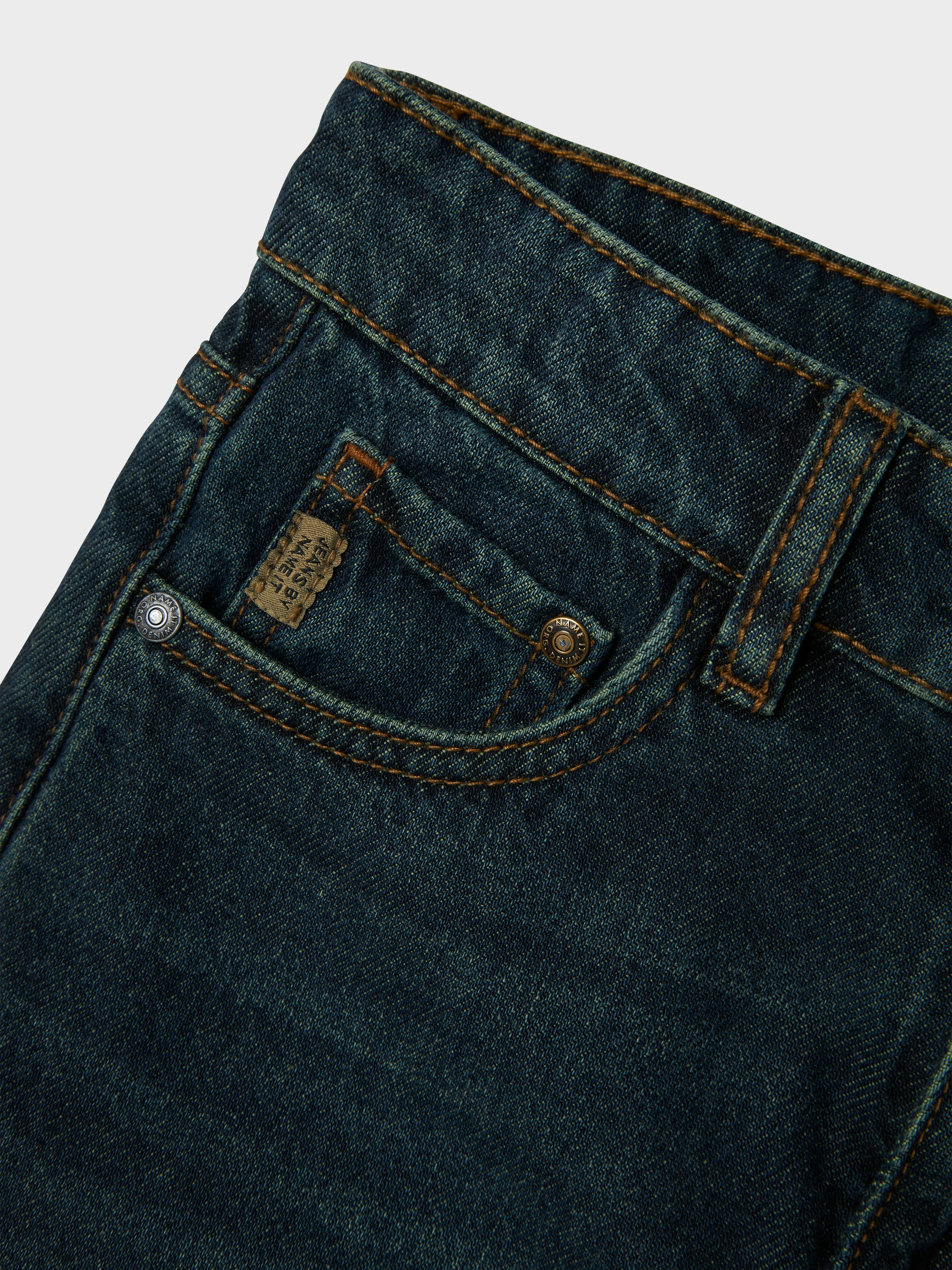 Name It Straight-Jeans »NKFROSE für Mädchen mit High Waist und weitem Bein«, unifarben, casual, loose fit, Baumwollmischung, Denim