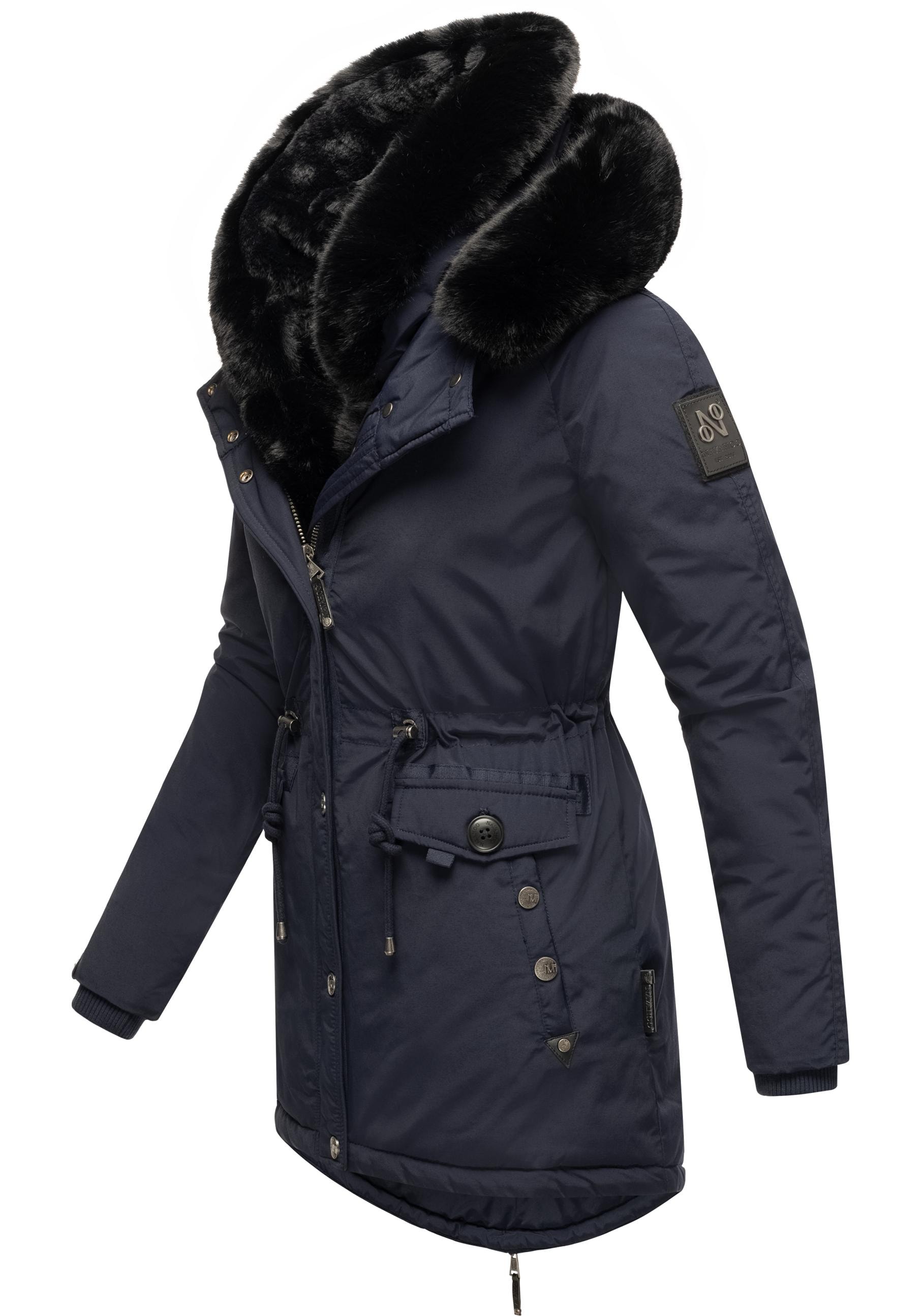 Navahoo Wintermantel »Sweety Deluxe«, modischer Winterparka mit großer doppelter Kapuze
