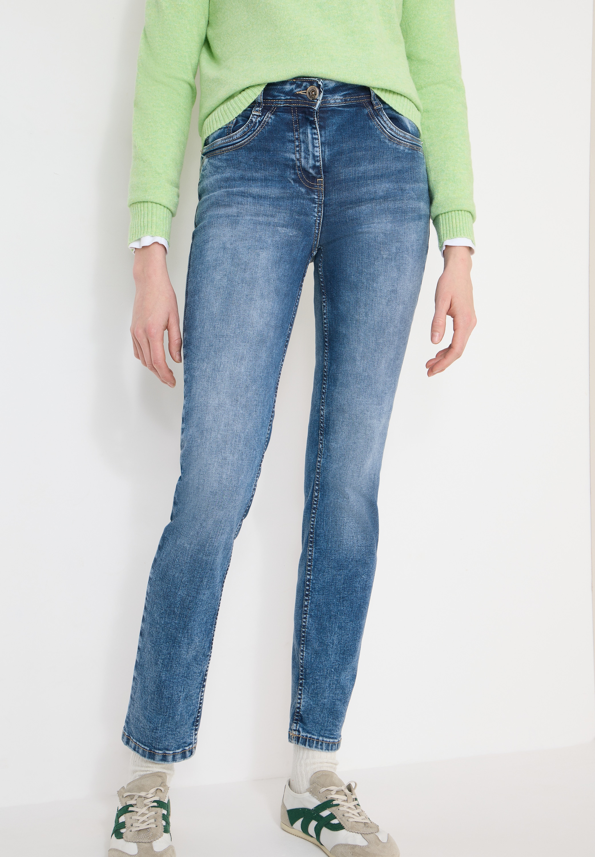 Cecil Straight-Jeans High Waist