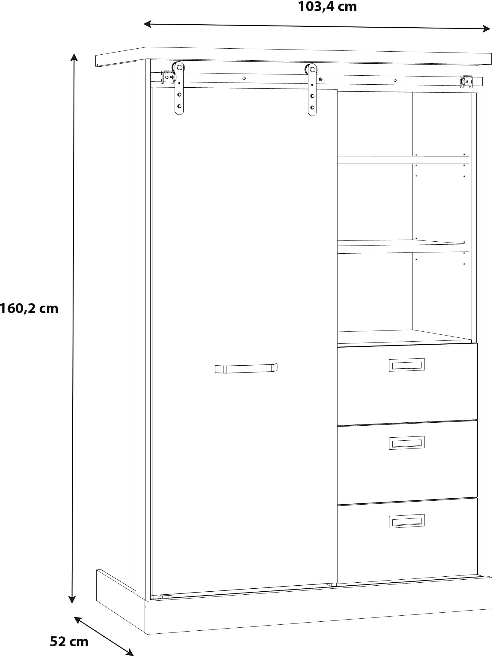 FORTE Highboard »Kaszimiro«