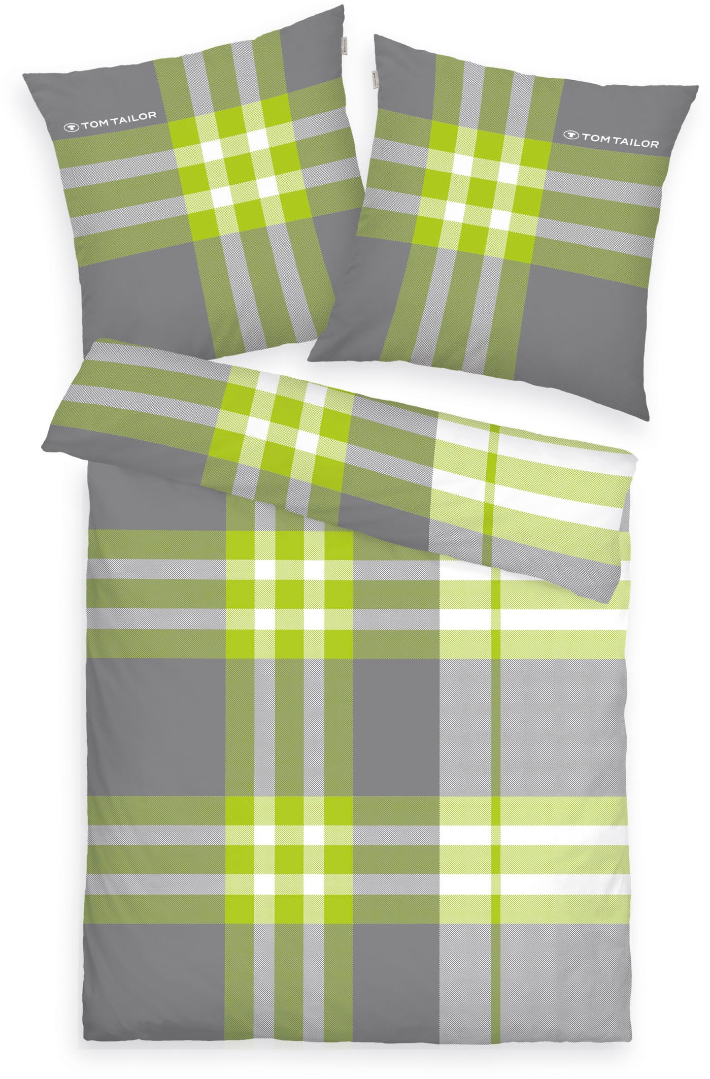 Thumbnail - TOM TAILOR HOME Bettwäsche "Nick in Gr. 135x200 oder 155x220 cm" 3 Stk. tlg. mit Gratiszugabe Gästehandtuch