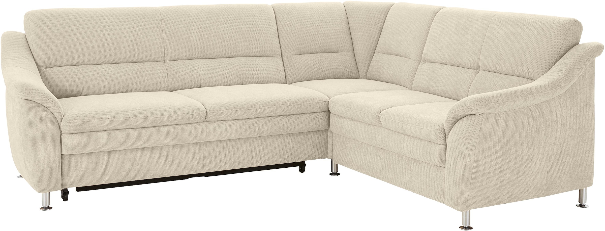 sit&more Ecksofa "Cardoso L-Form" mit Federkern, wahlweise mit Schlaffunktion und Schubkasten
