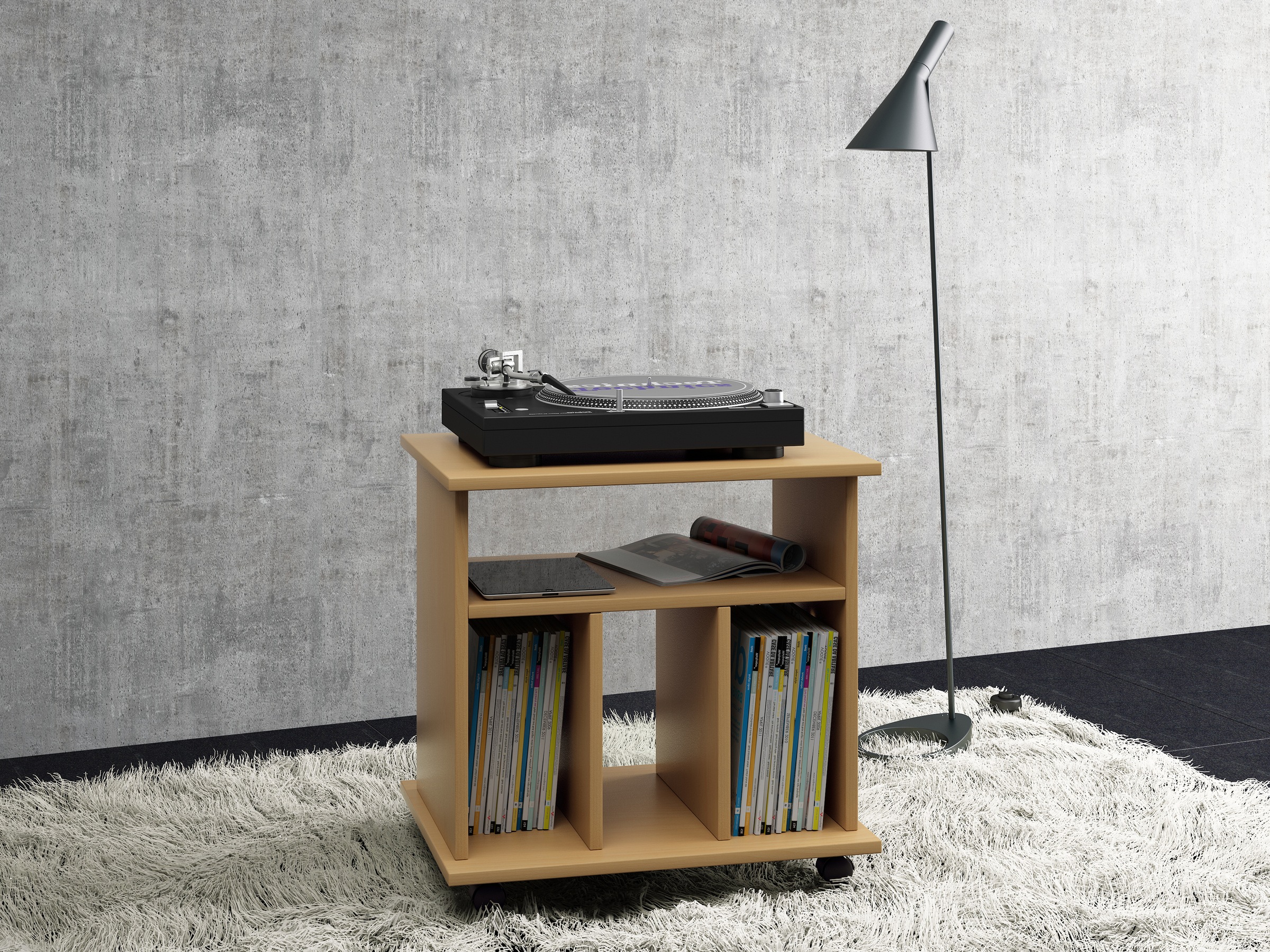 VCM Couchtisch »VCM Holz Beistelltisch | Couchtisch schlicht | Sofatisch Rollen | Maße ca. H. 59 x B. 60 x T. 45 cm | rollbar Kaffeetisch - Tabina«, (Lona)