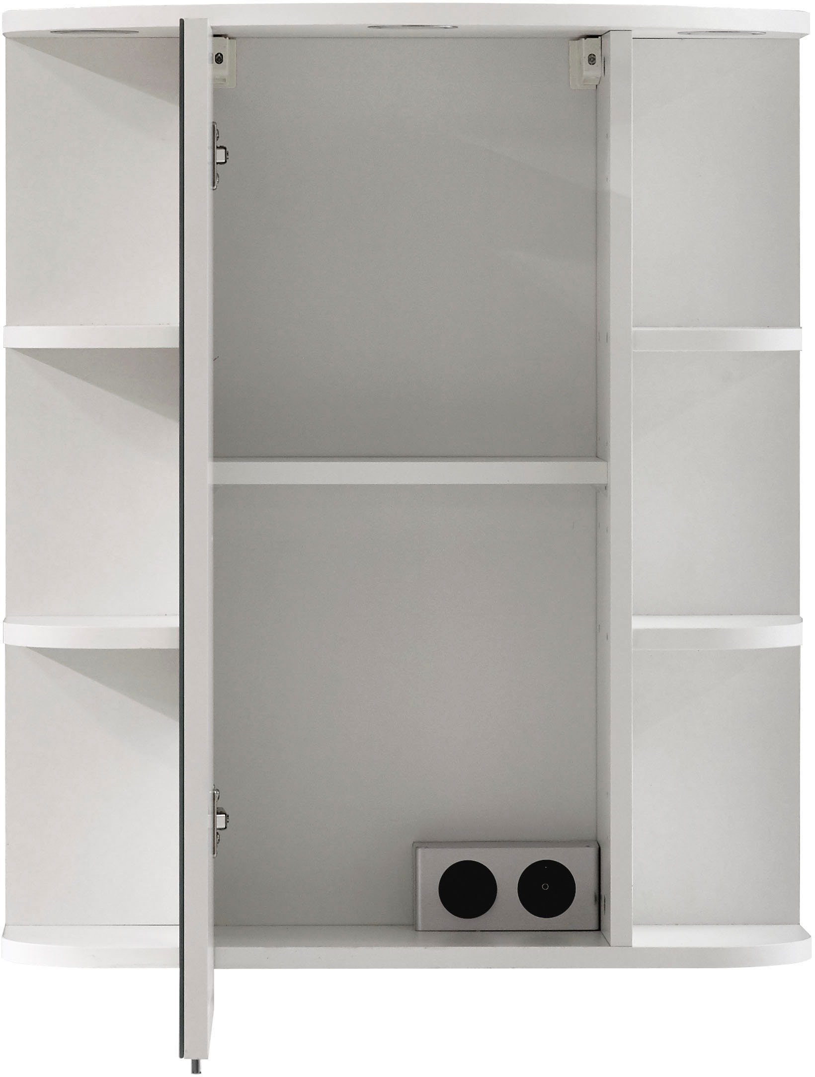 Saphir Badmöbel-Set »Quickset 335 2-teilig, Waschbeckenunterschrank mit LED-Spiegelschrank«, (2 St.), 3 Türen, seitliche Ablagefächer, ohne Waschbecken, Waschplatz