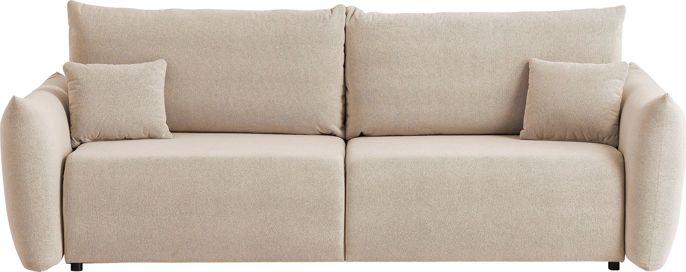 Home affaire 3-Sitzer »MAVAS Schlafsofa mit Bettkasten« ca.240/108cm (Liegefläche 212/145 cm), Cord, Chenille, Struktur