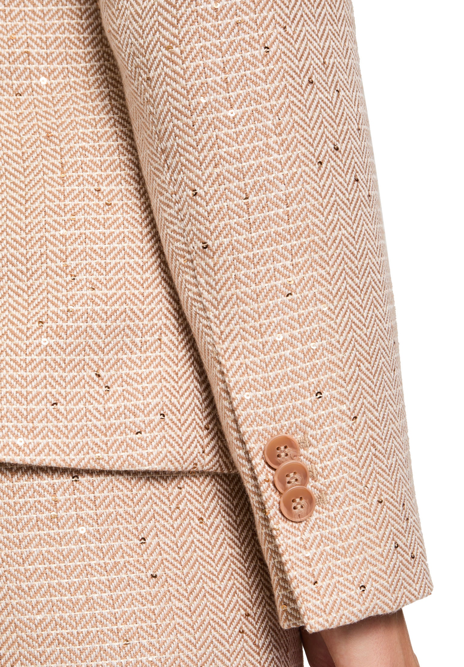 Betty&Co Kurzblazer »Betty & Co Kurzblazer mit Hahnentrittmuster«, Material