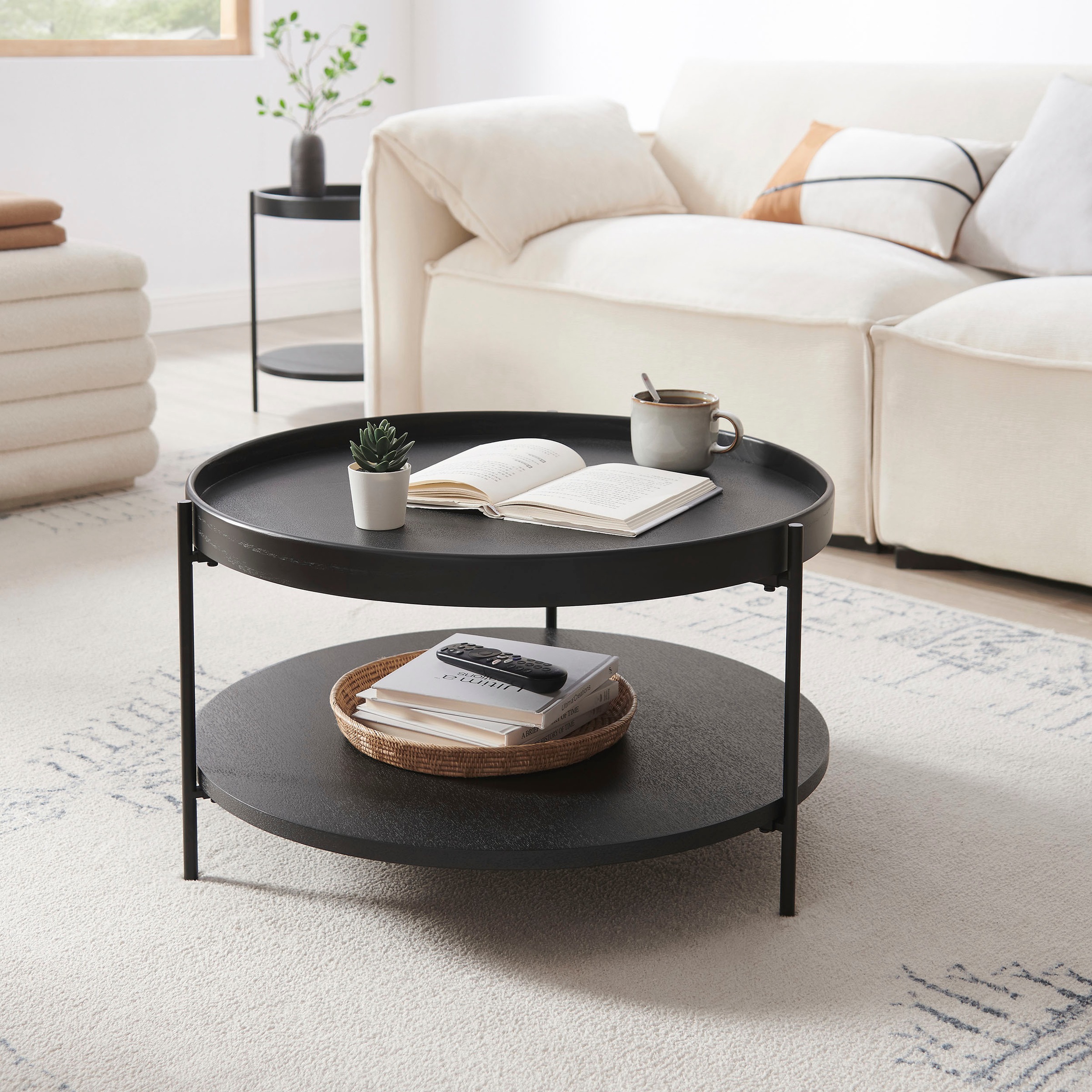 SalesFever Couchtisch "Chicago mit 2 Ablageflächen – moderner Design-Coffee günstig online kaufen