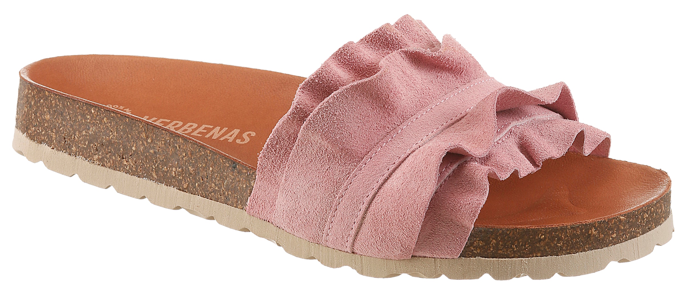 VERBENAS Pantolette "Rocio Roda" Sommerschuh, Flat mit geschwungenen Lasche günstig online kaufen