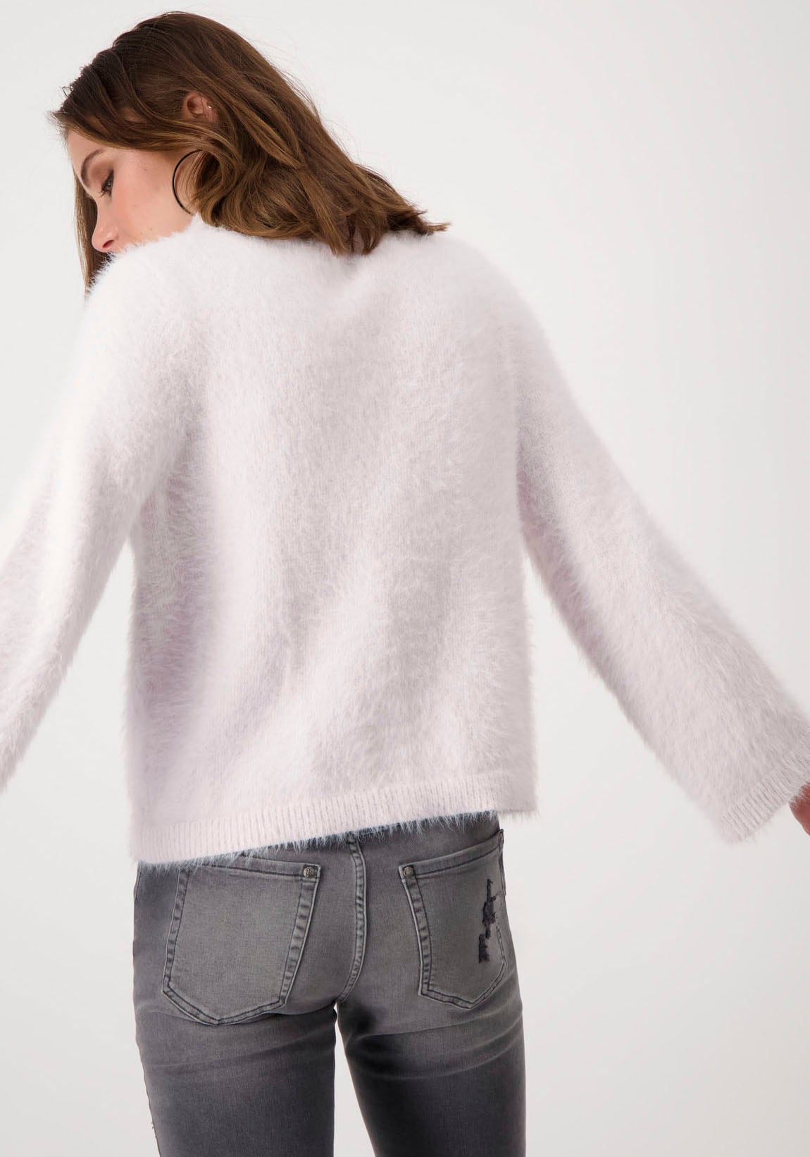 Monari Rollkragenpullover, aus Flauschgarn