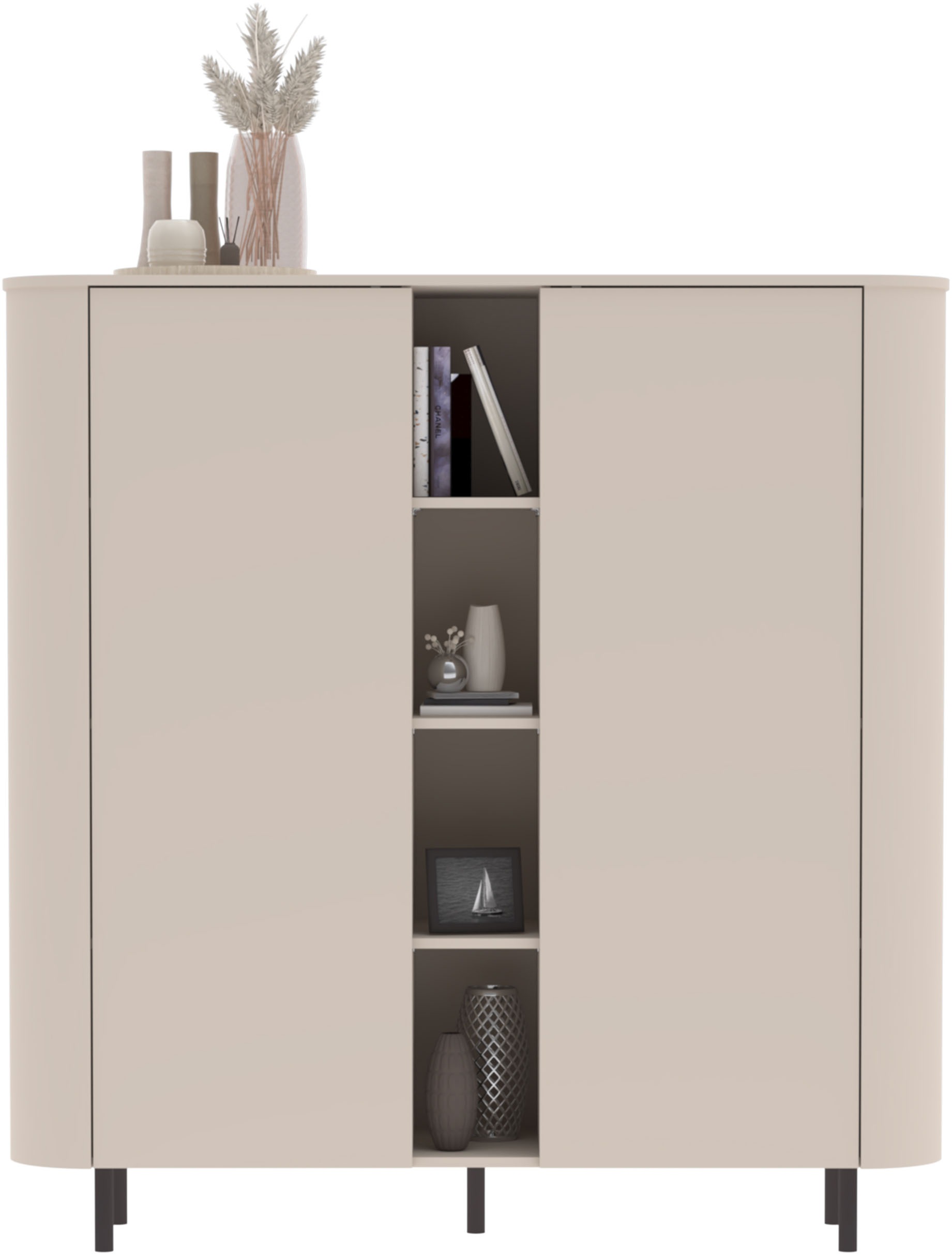 INOSIGN Highboard "Lido, B/H 150/154 cm, 2 Türen, 4 offene Fächer, Stauraum günstig online kaufen