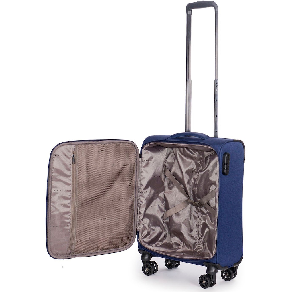 Stratic Weichgepäck-Trolley »Strong S, navy«, 4 Rollen, Handgepäck Reisekoffer Reisegepäck Zahlenschloss