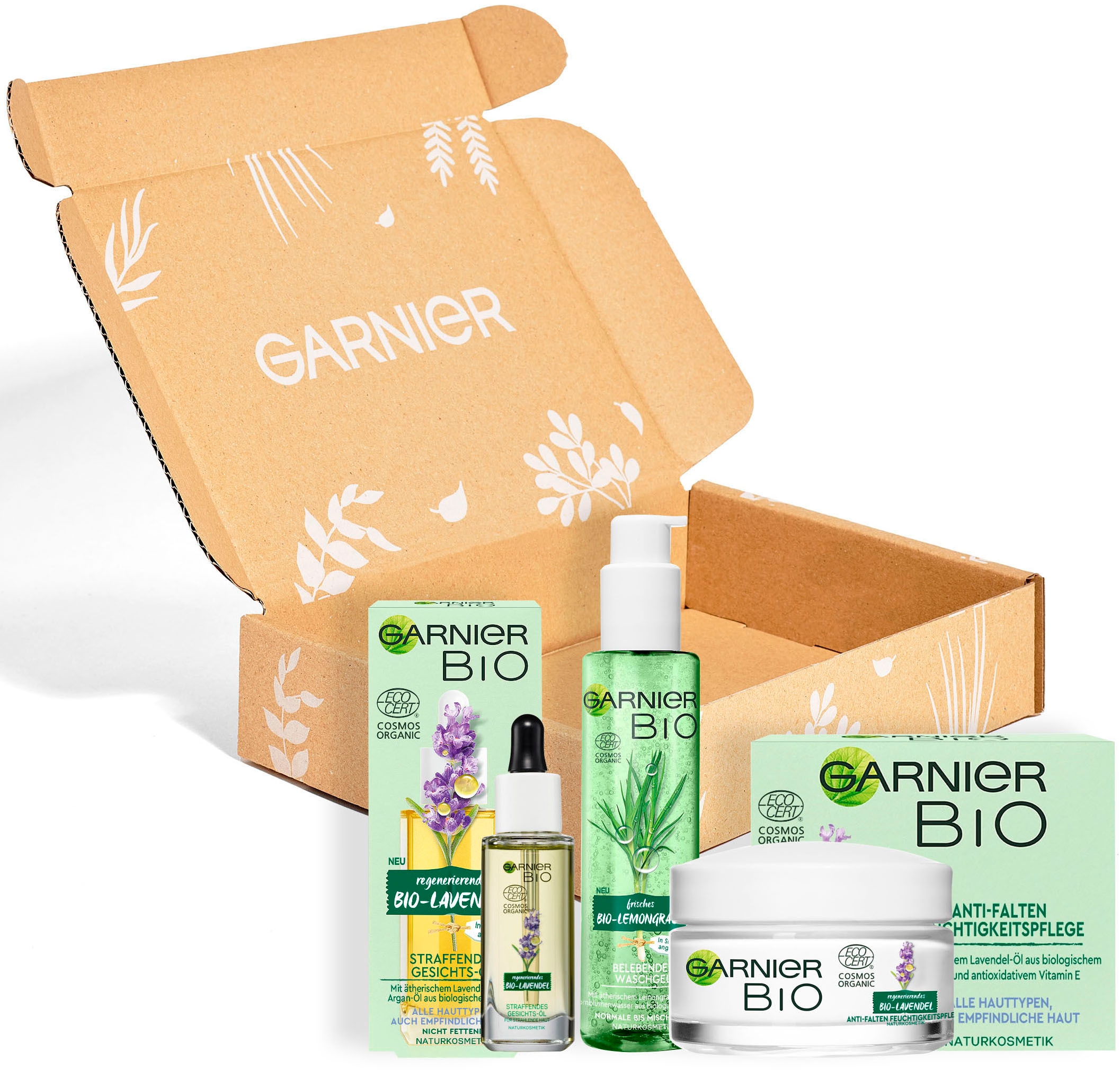 GARNIER Gesichtspflege-Set »Bio Anti-Aging-Set«, (Set, 3 tlg.), mit hoher Wirksamkeit