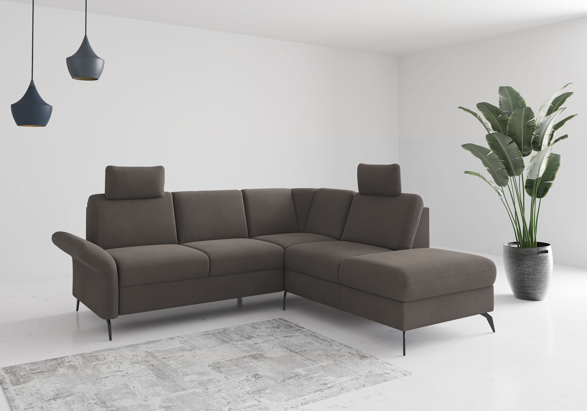 OTTO home Ecksofa "Rochelle" wahlweise mit Schlaffunktion, Bettkasten und Armteilverstellung