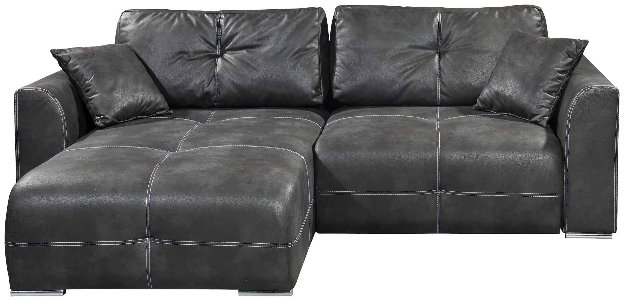 ED EXCITING DESIGN Ecksofa »Dolan L-Form«, mit Bettfunktion, Bettkasten & 2 Zierkissen