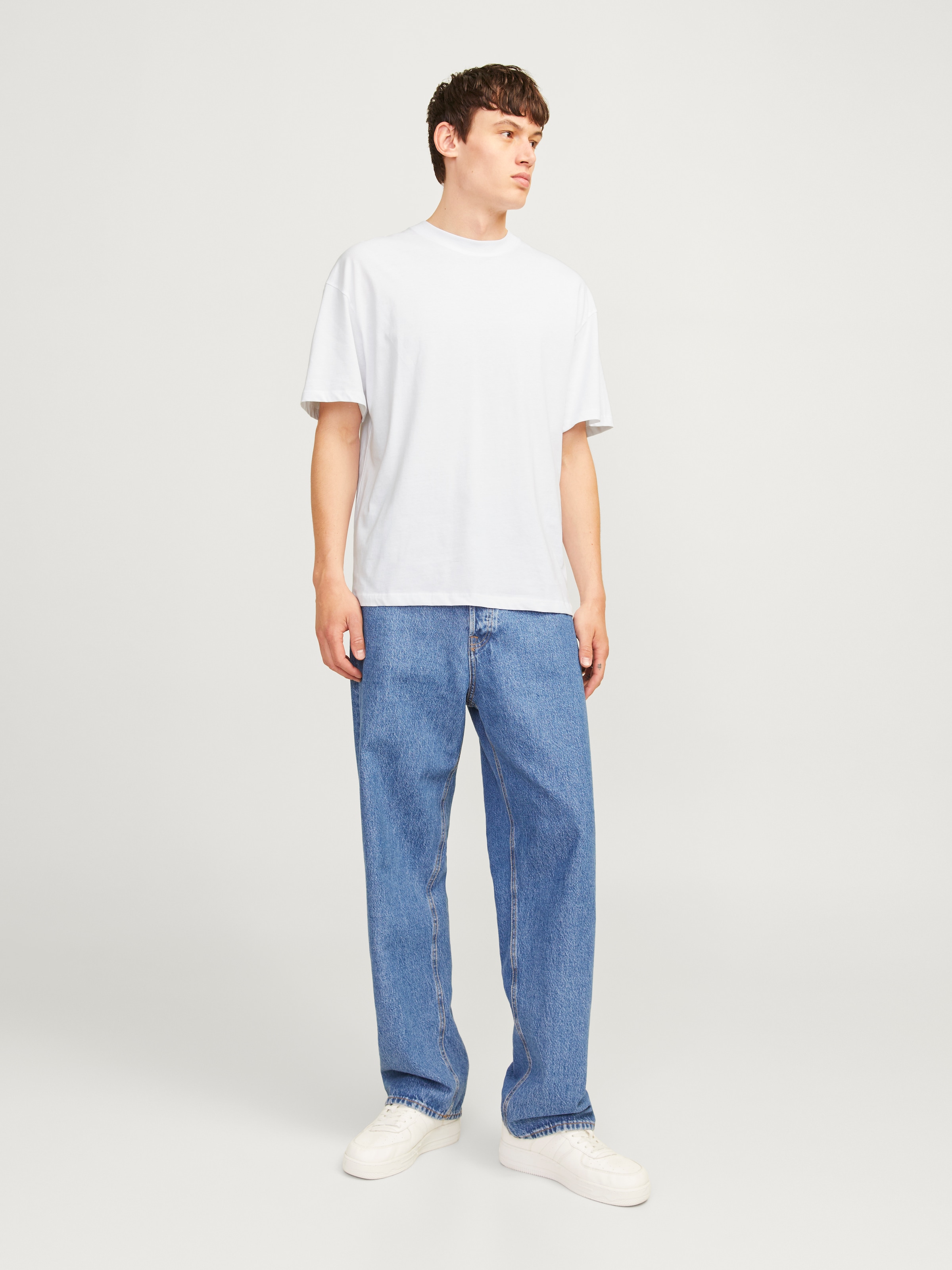Jack & Jones Rundhalsshirt »JJEBRADLEY TEE SS O-NECK 2PK MP NOOS« Packung, 2 Stk. Baumwolle, relaxed fit