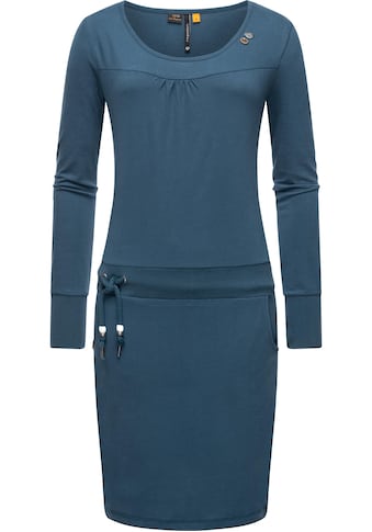 Jerseykleid »Penellope«, Langärmliges Damen Baumwoll-Kleid mit Taillenzugband