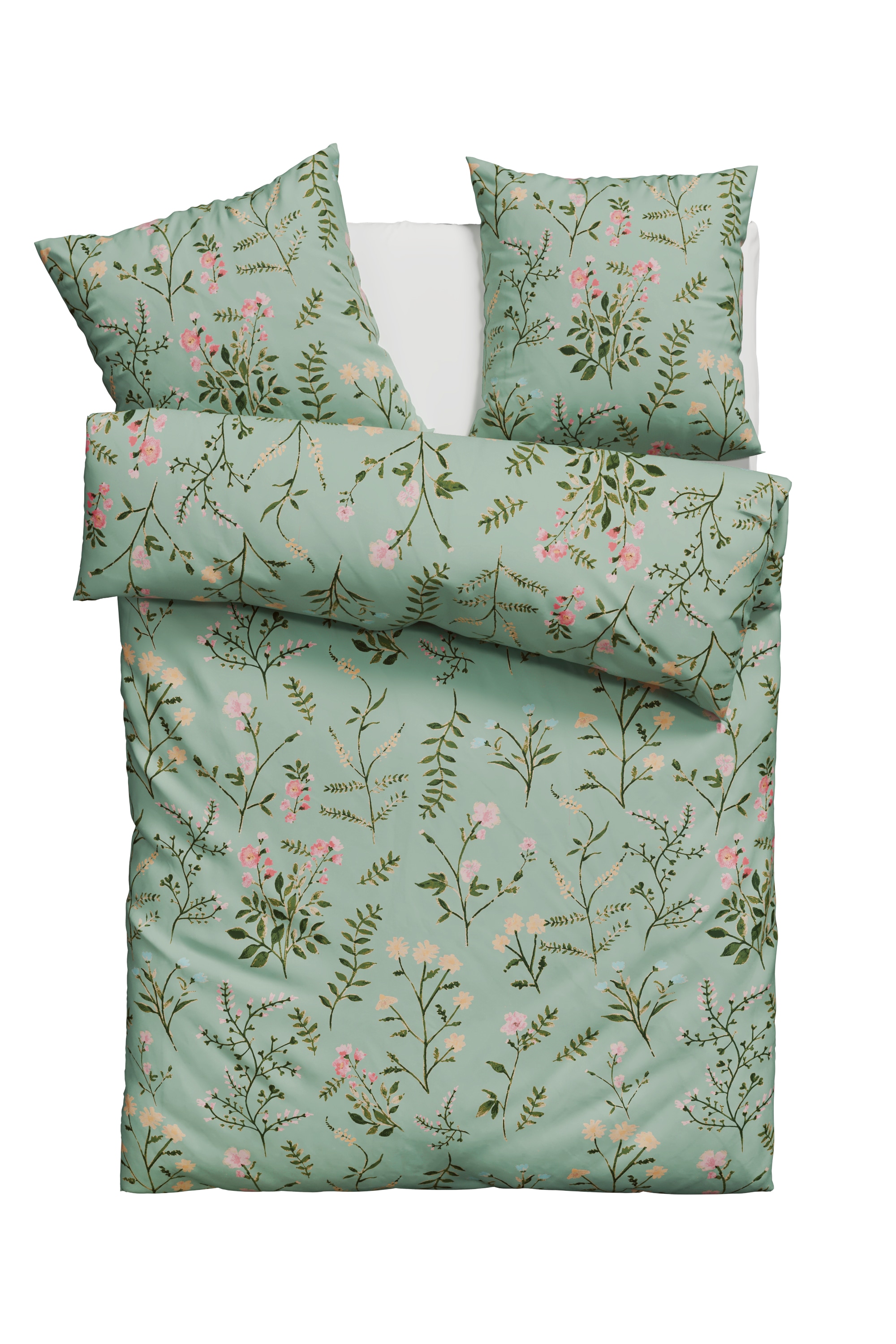 OTTO home Bettwäsche "Claara" 2 Stk. tlg. mit Blumen Design, skandinavisch, günstig online kaufen