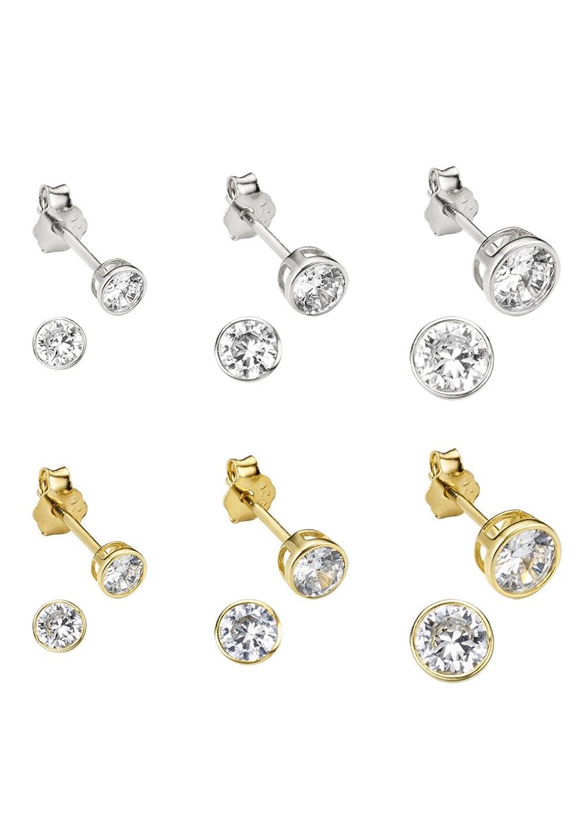 Ohrstecker-Set »Mulitpack Schmuck Geschenk Silber 925 Ohrschmuckset Silber + Gold«,...