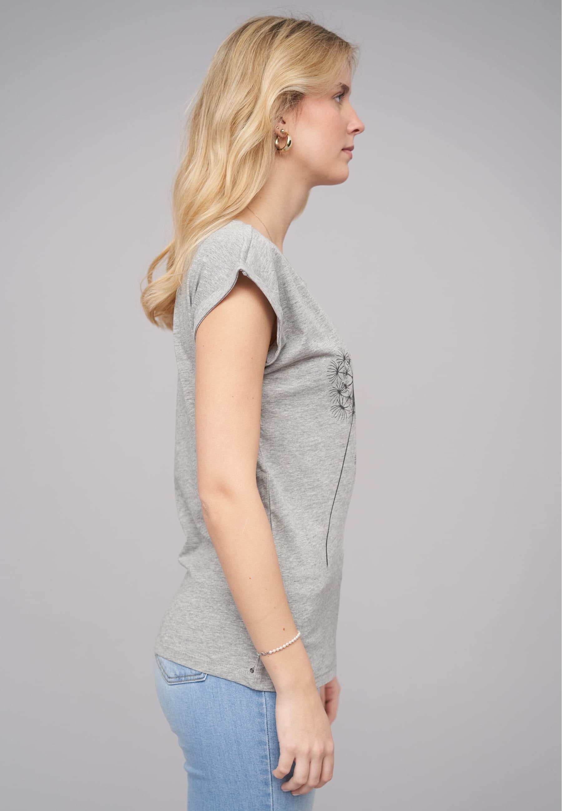 CLOUD 5IVE T-Shirt »CLOUD 5IVE Ladies 77 Pusteblume Grey Tee«, (1 tlg.)