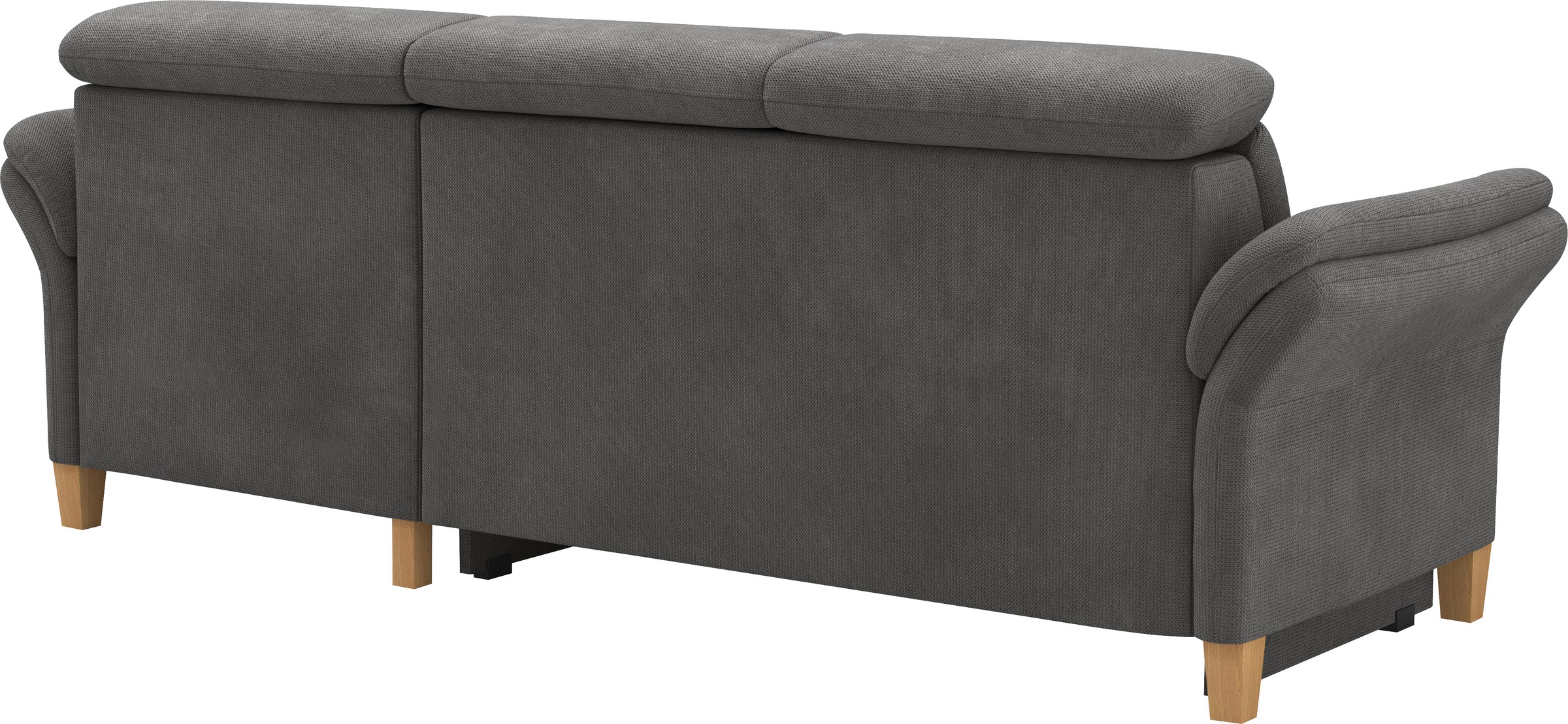 Ecksofa HOME AFFAIRE "Glendale, L-Form", grau, B:253cm H:84cm T:166cm, 90% Polyester, 10% Polyamid, Sofas, Ecksofa, inkl. Kopfteilverstellung, wahlweise mit Vorziehsitz und Bettkasten 6