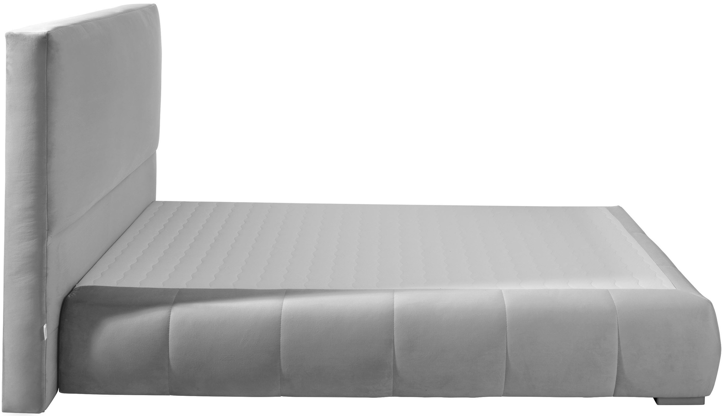 Boxspringbett HOME AFFAIRE "Wehma", silber, B:110cm L:213cm, Struktur fein (100% Polyester), Komplettbetten, Boxspringbett, inkl. Topper in 3 verschiedenen Matratzen, auch in Samtstoff 3