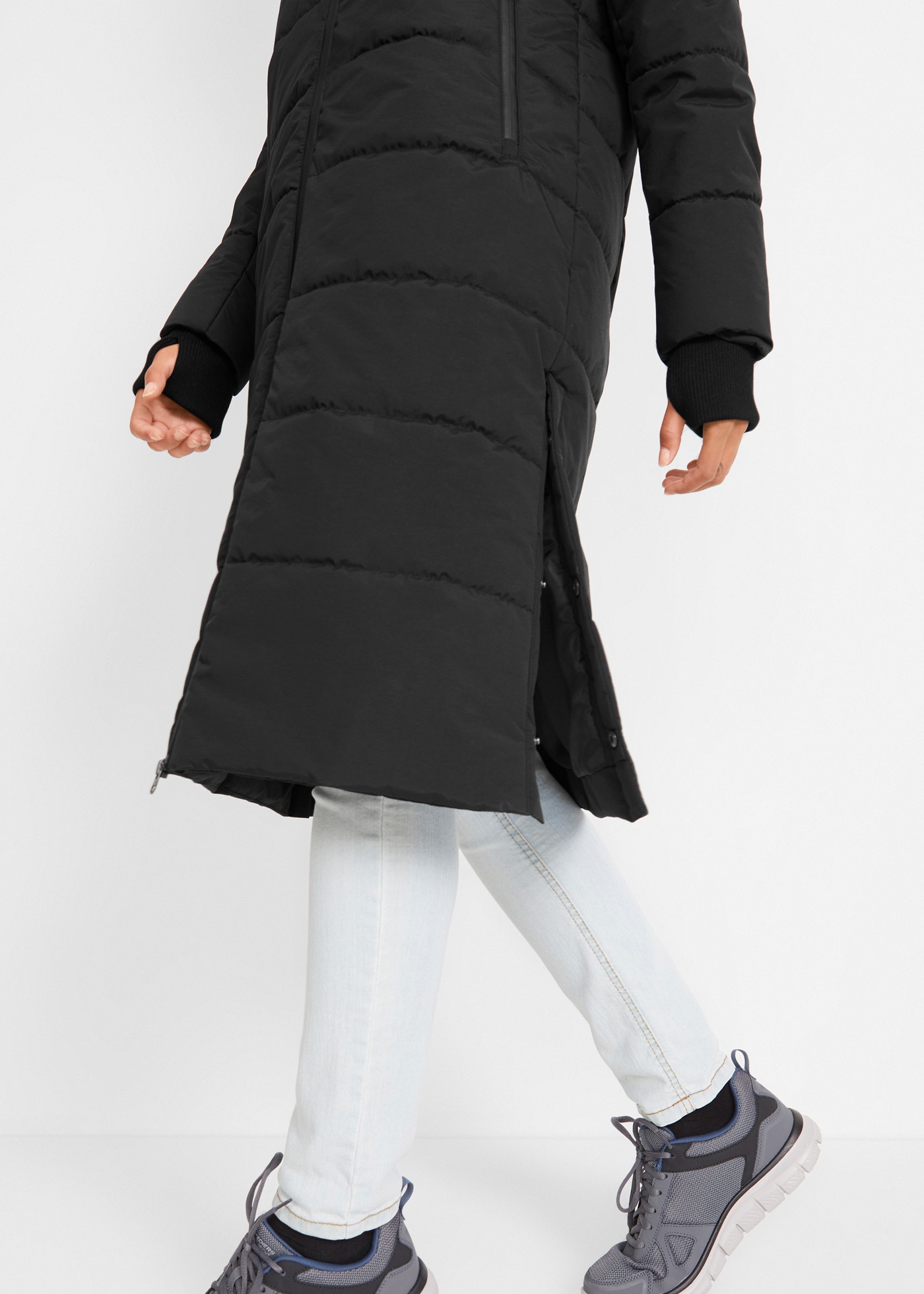 Thumbnail - bonprix Steppmantel mit Kapuze, Oversize Passform, sportlicher Stil, mit Stehkragen