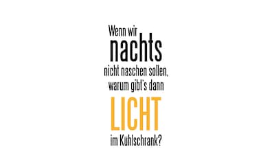 Wanddekoobjekt »Naschen und Licht im Kühlschrank«