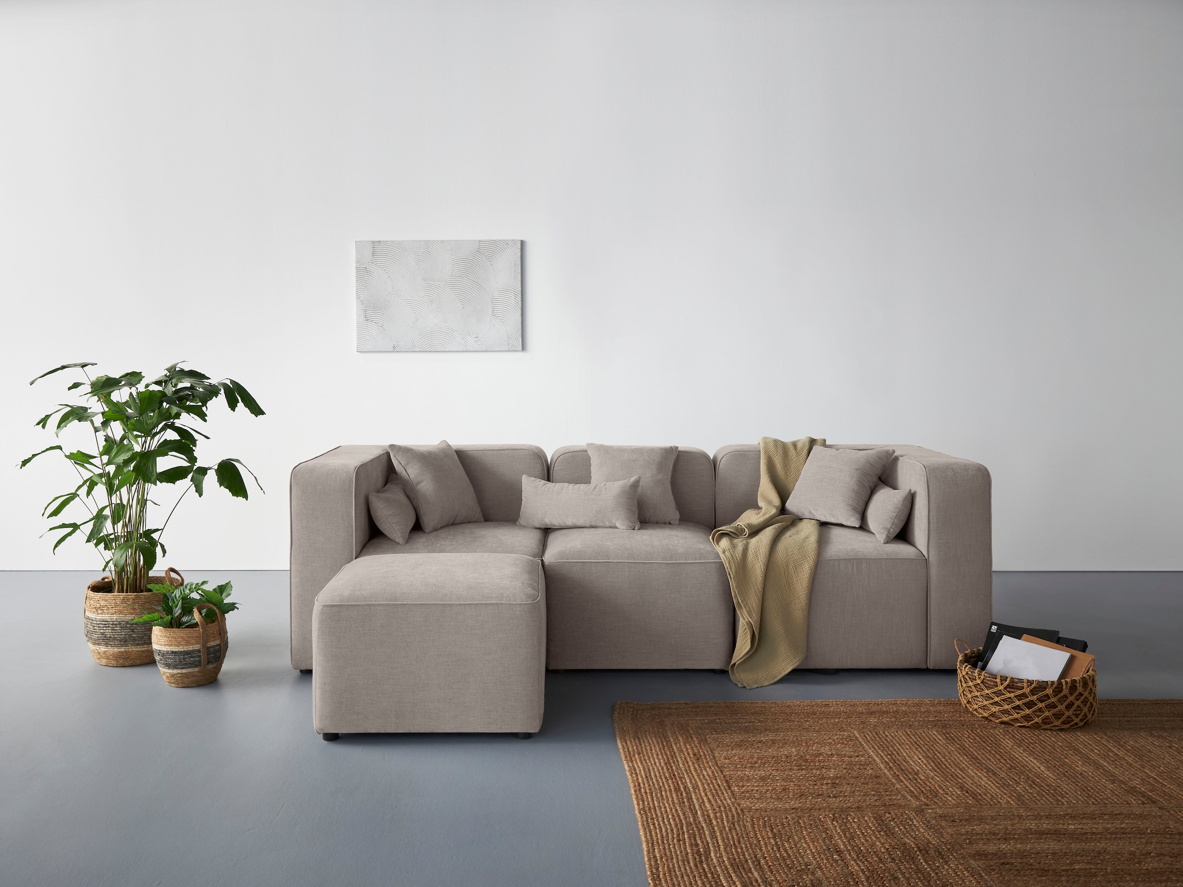 Home affaire 3-Sitzer "Sundstrup L-Form" Modulserie, individuelle Zusammens günstig online kaufen