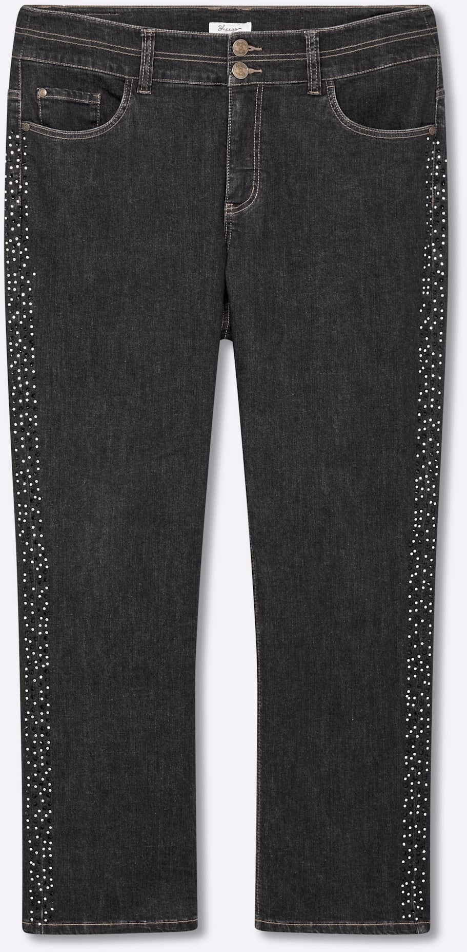 Sheego Anne Curvy Jeans Black Denim Size 48 2